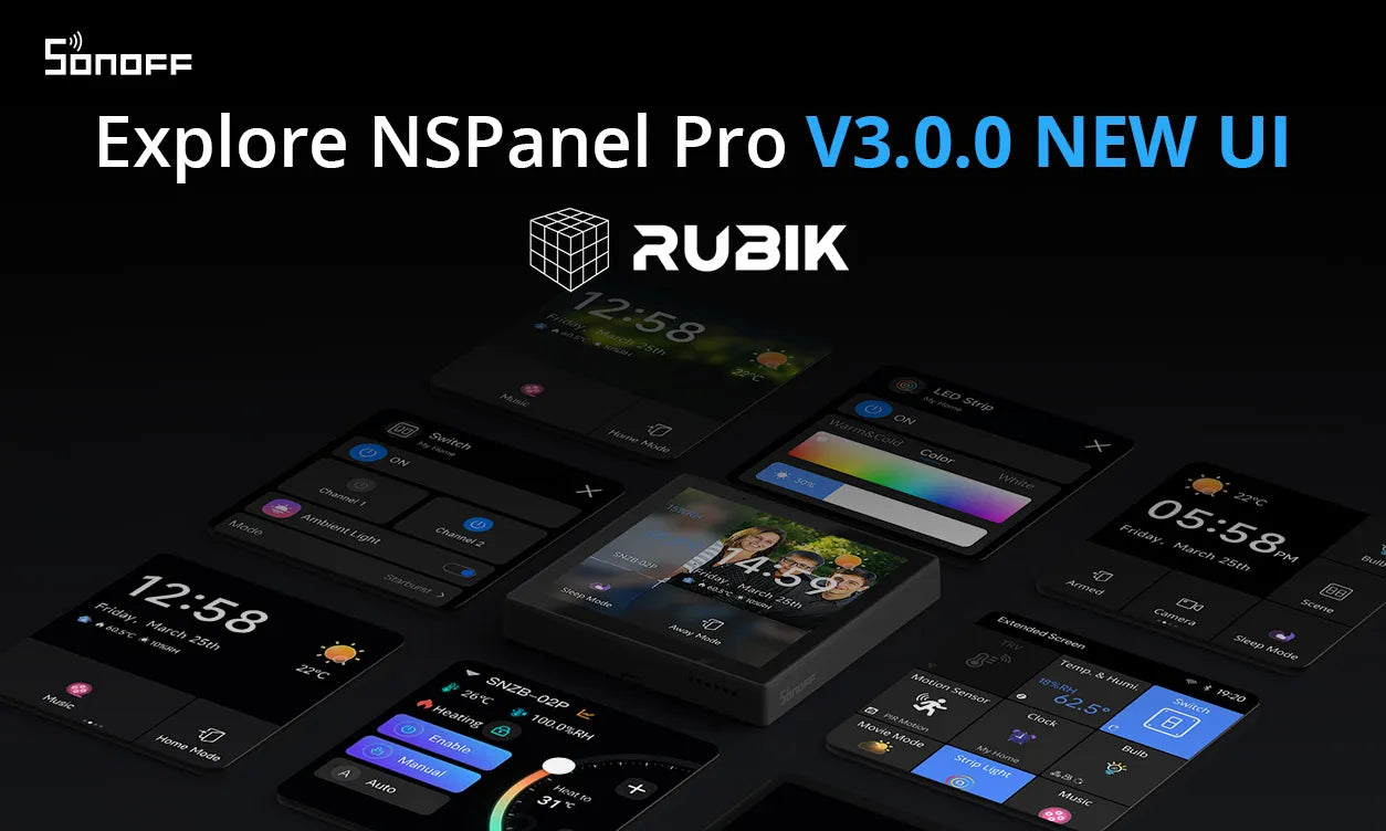 Explore NSPanel Pro V3.0.0 NEW UI: RUBIK
