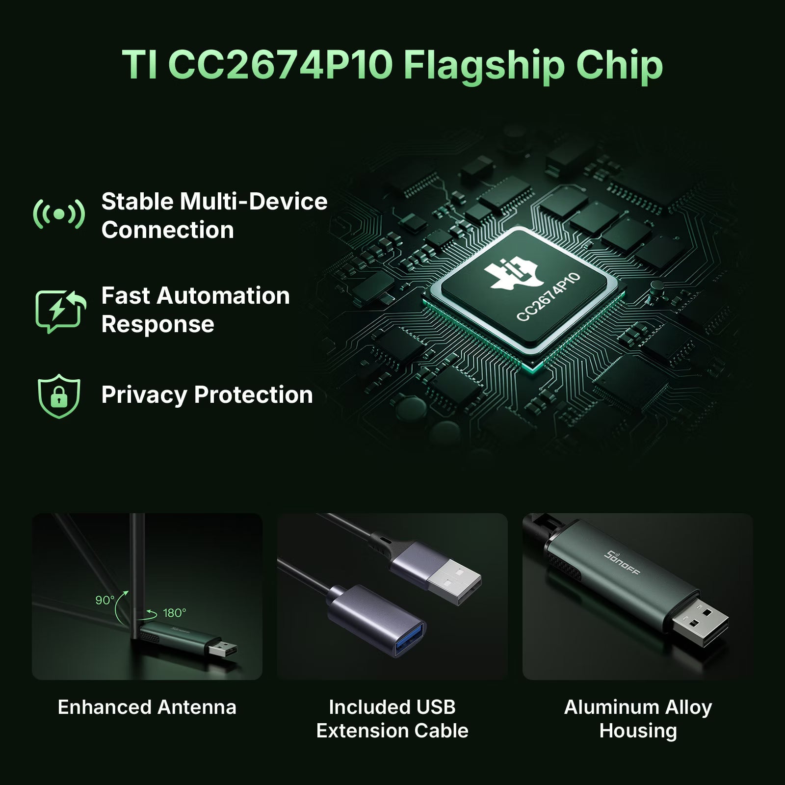 SONOFF Dongle Plus CC2674P10 Zigbee/Thread USB-Dongle | Dongle-PP10