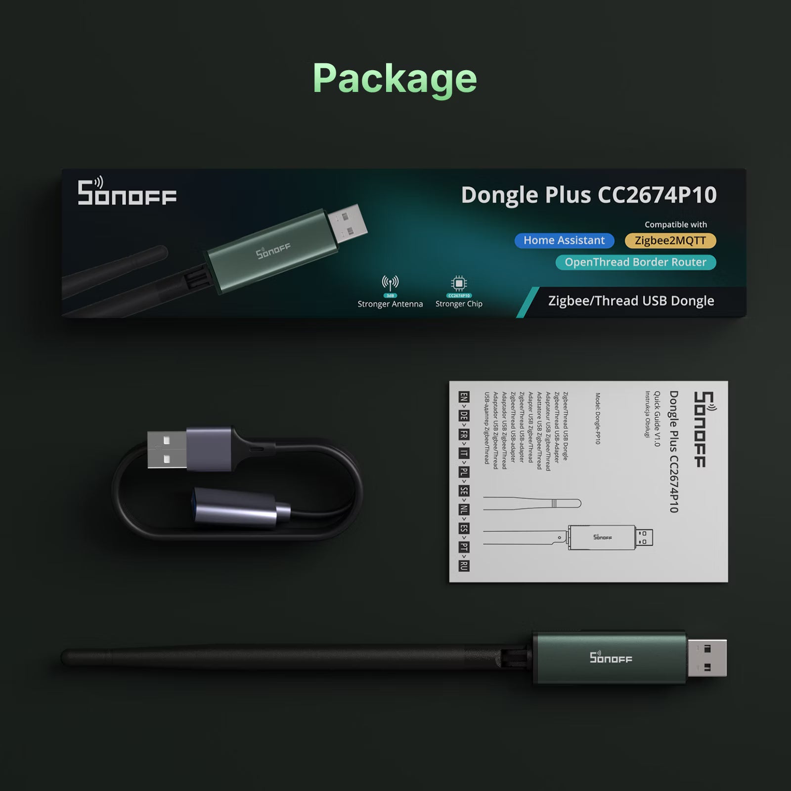 SONOFF Dongle Plus CC2674P10 Zigbee/Thread USB-Dongle | Dongle-PP10