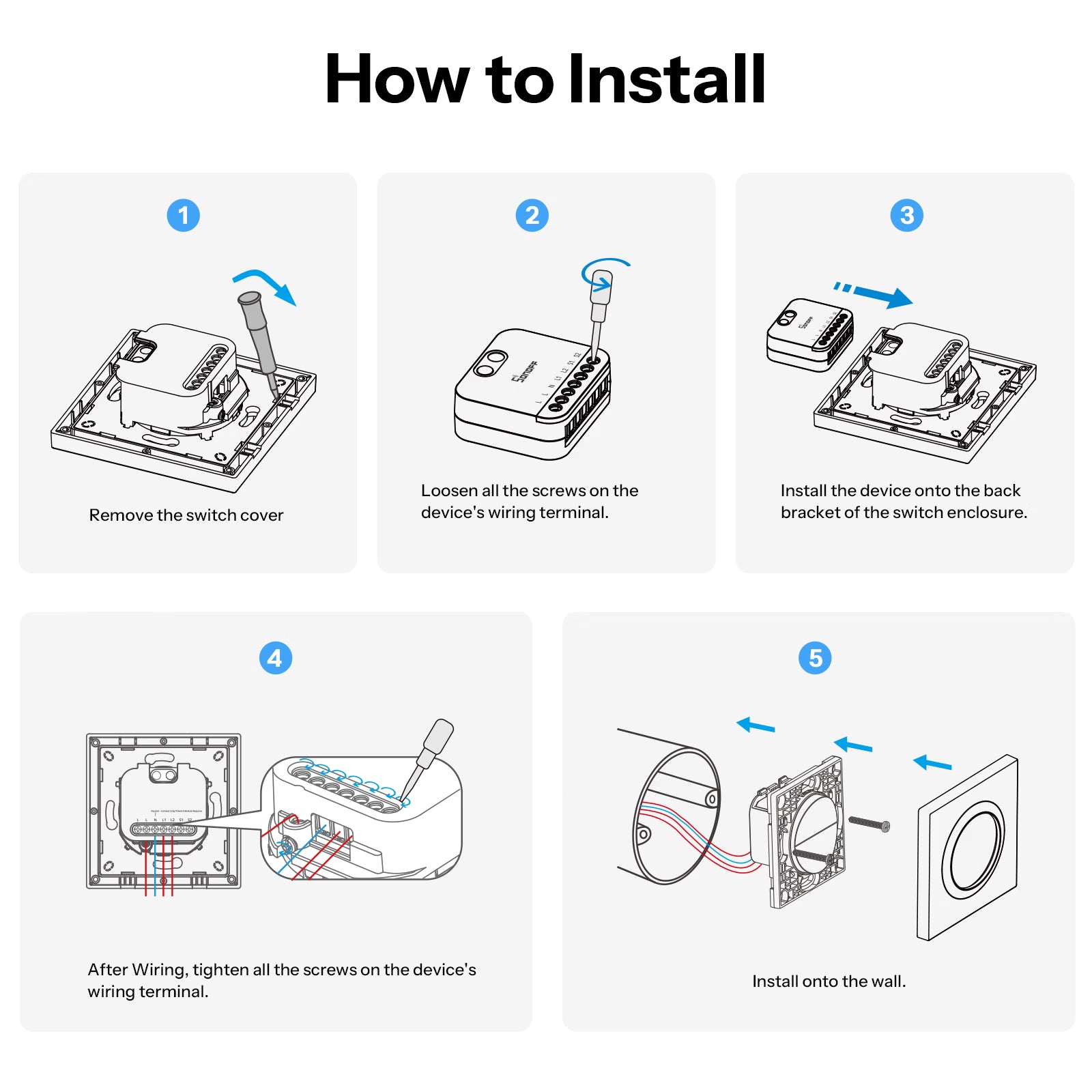 SONOFF Fusion Serie Dubbele Schakelaar Behuizing | E2GS