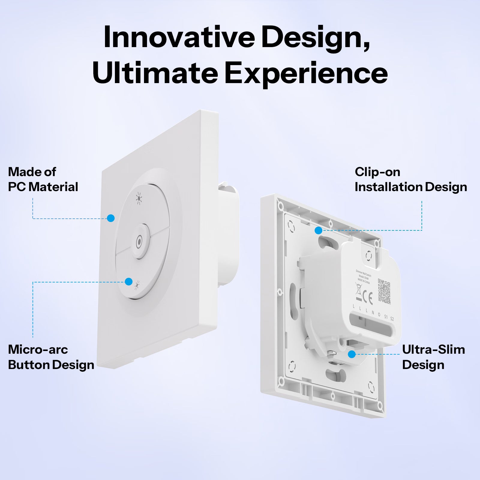 SONOFF Fusion sorozat fényerőszabályzó kapcsoló ház | EDIM