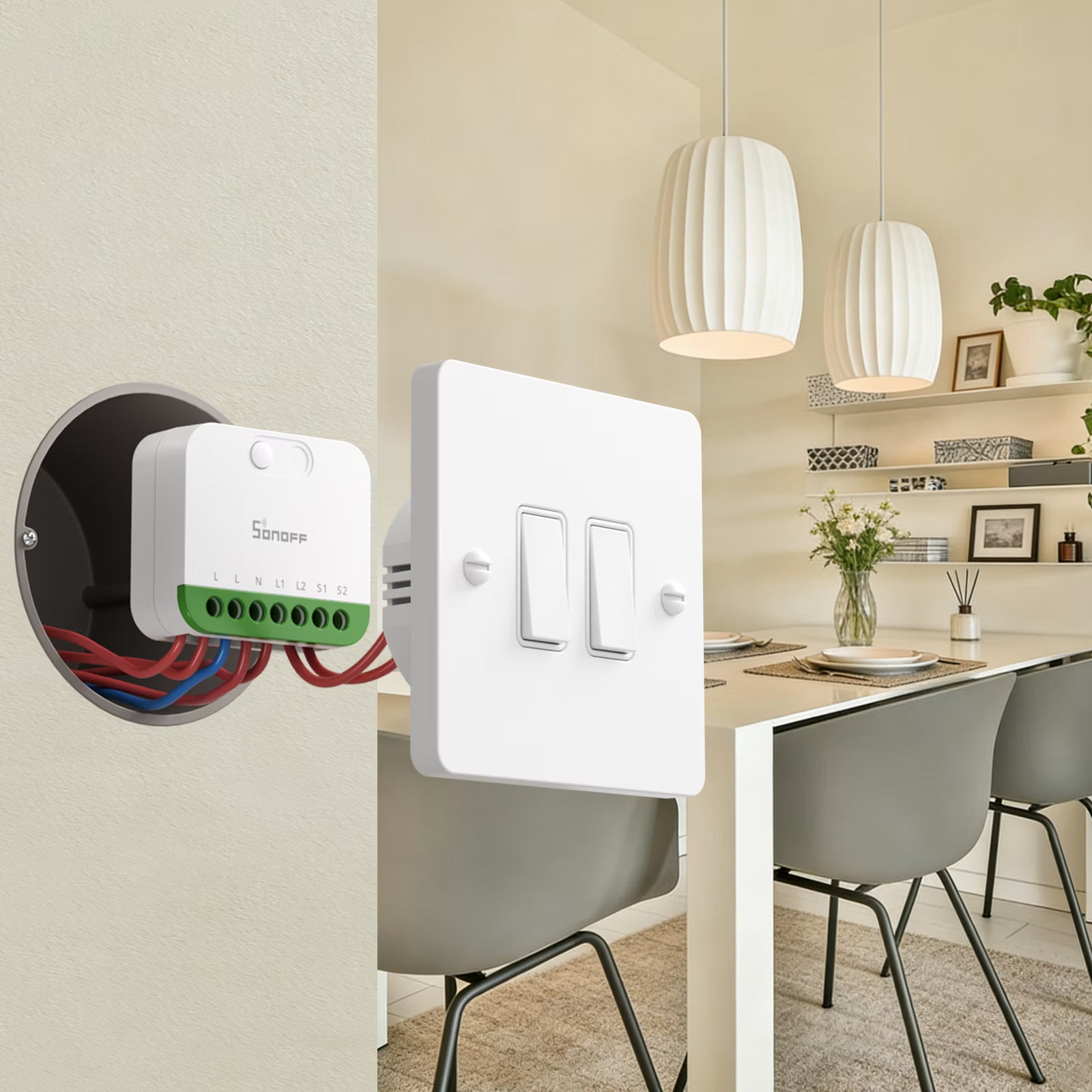 SONOFF MINI DUO 2-Gang Matter Over WiFi Smart Switch | MINI-2GS