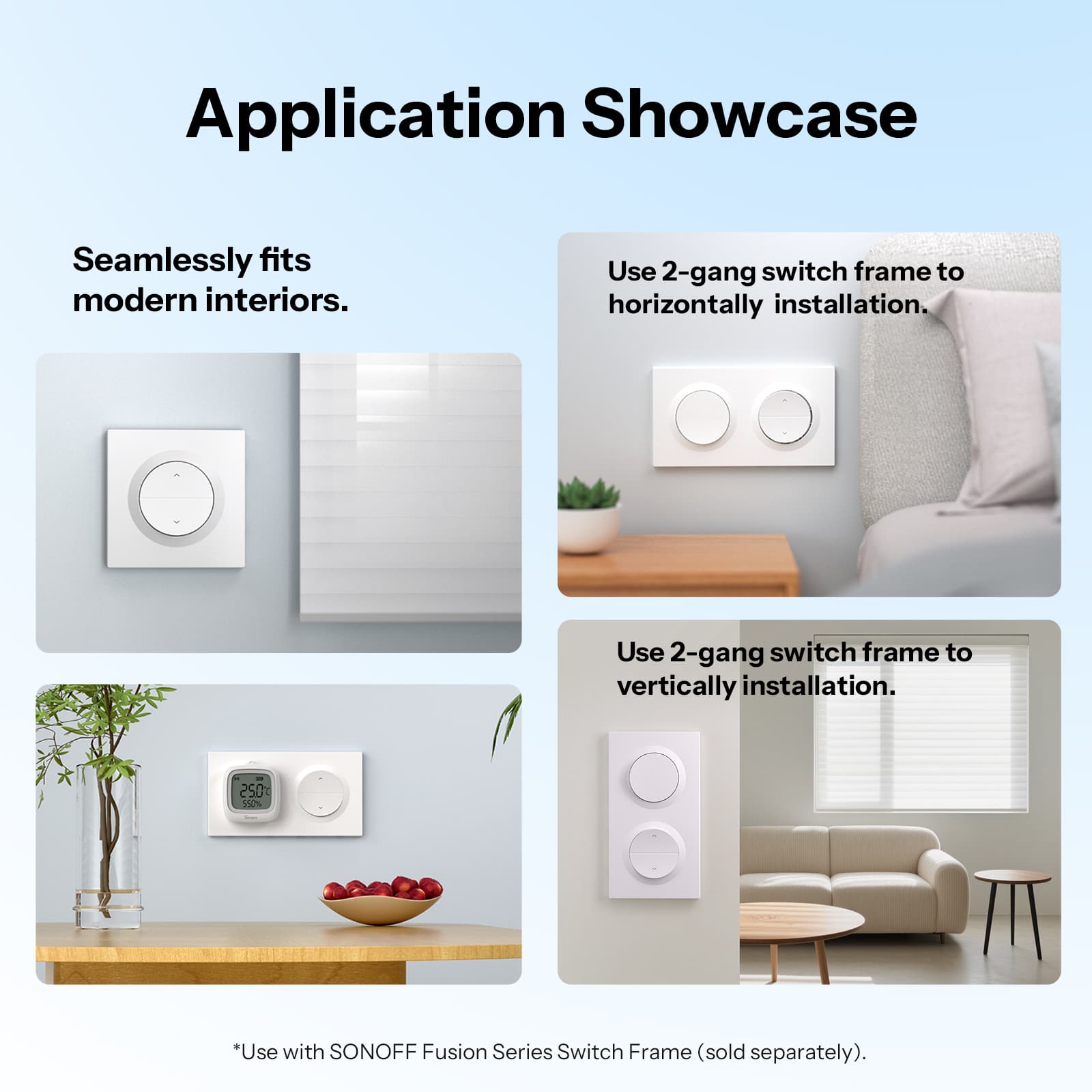 SONOFF Matter Over WiFi Smart Roller Shutter Wall Switch | Orb-RBS