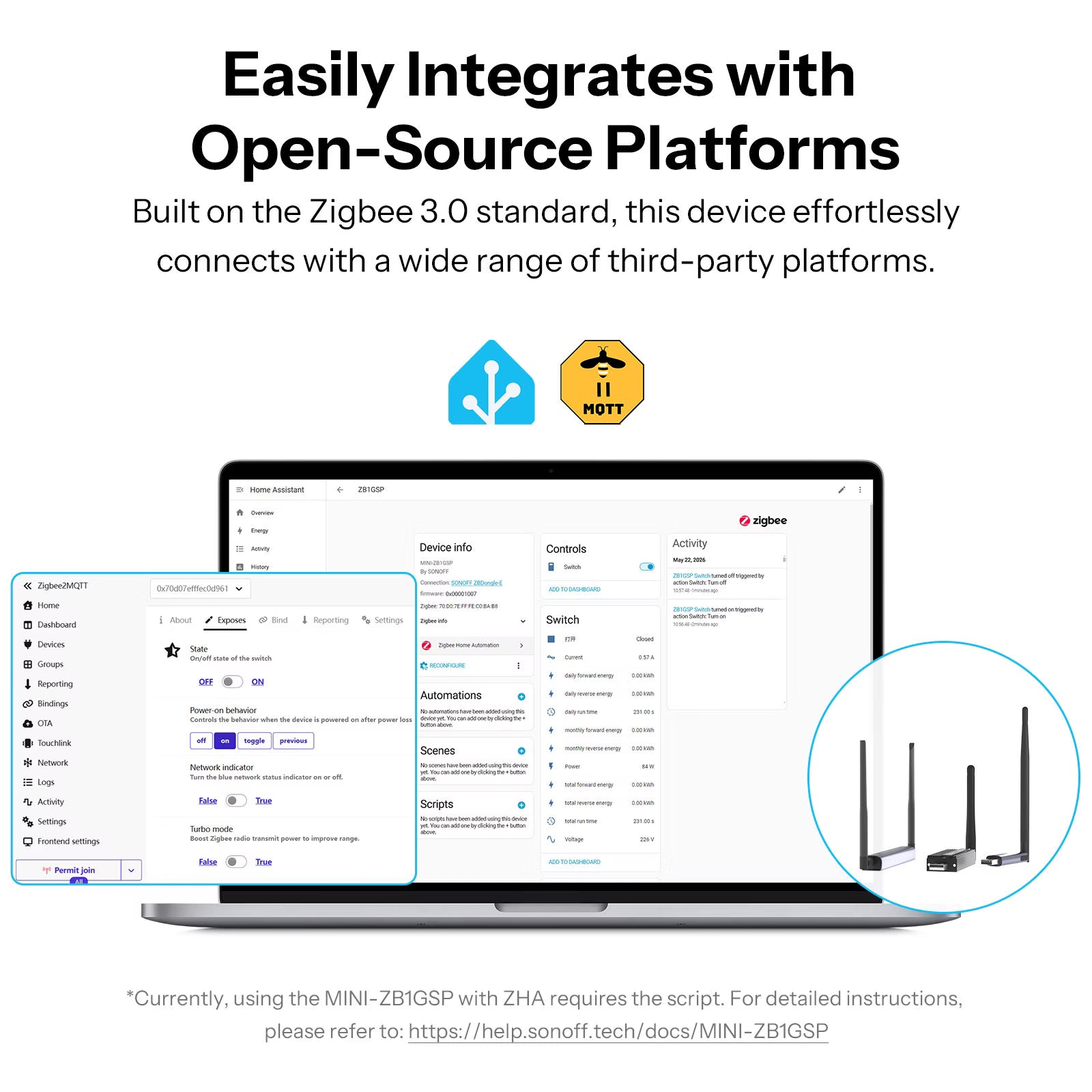 Interrupteur intelligent SONOFF MINI ONE PM Zigbee | MINI-ZB1GSP