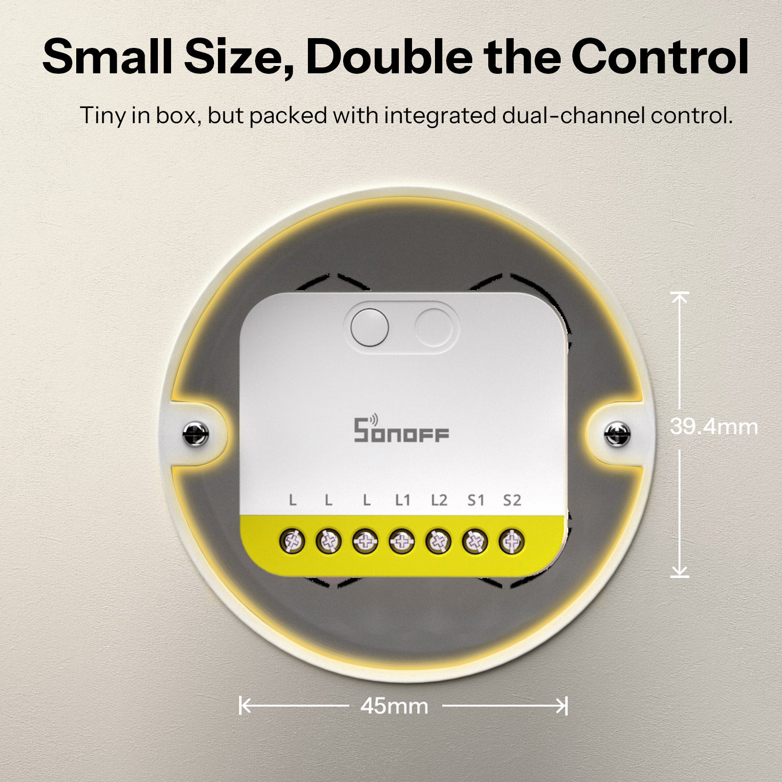 SONOFF MINI DUO-L 2-Gang Zigbee Smart Switch | MINI-ZB2GS-L