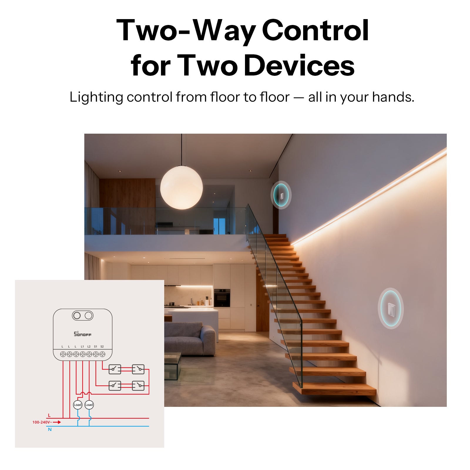 SONOFF MINI DUO-L 2-Gang Zigbee Smart Switch | MINI-ZB2GS-L