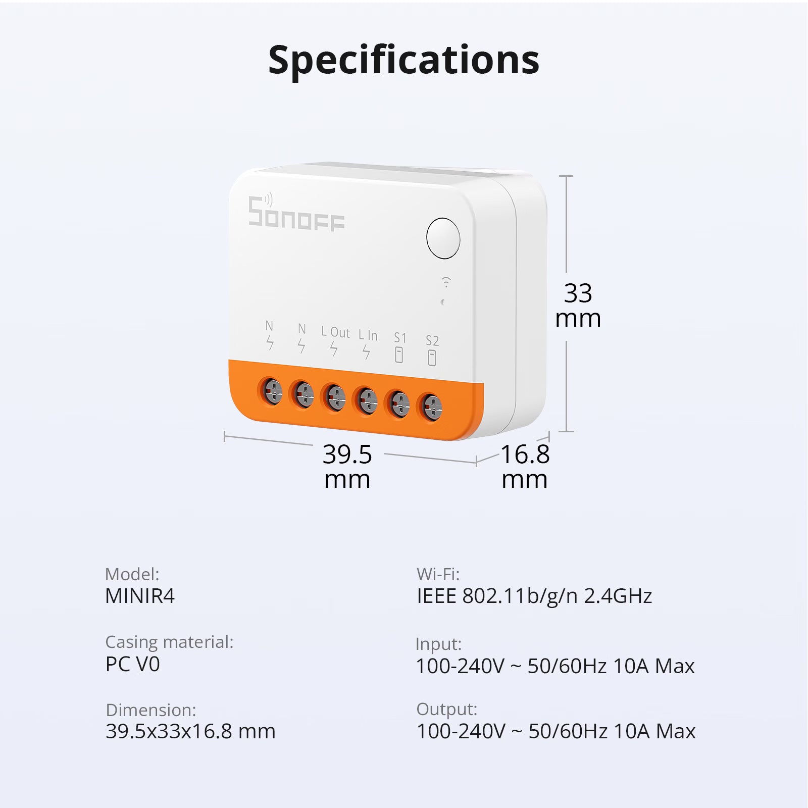 SONOFF MINI Extreme Wi-Fi Smart Switch MINIR4