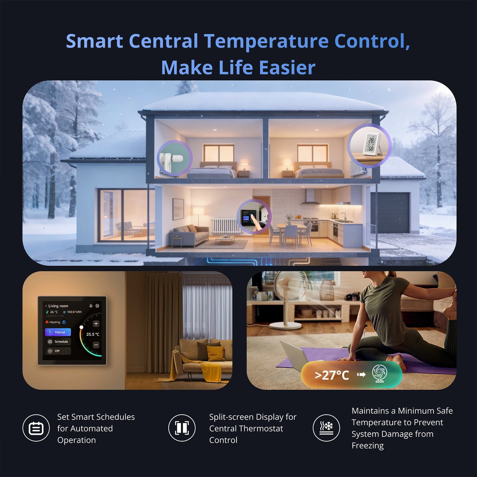 Painel de Controle para Casa Inteligente SONOFF NSPanel Pro Tipo 86