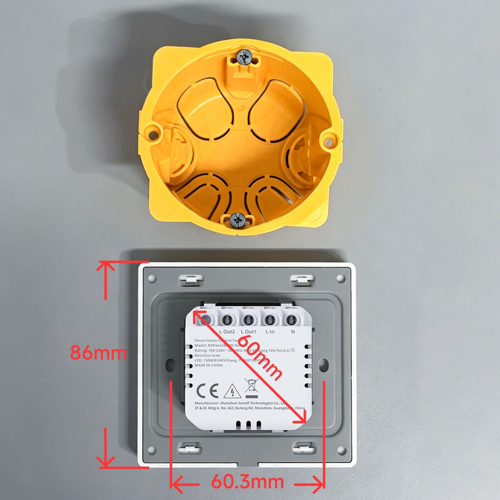 SONOFF NSPanel Pro Gen2 Dual-Kanal-Relais Smart Home Steuerungsfeld Typ 86
