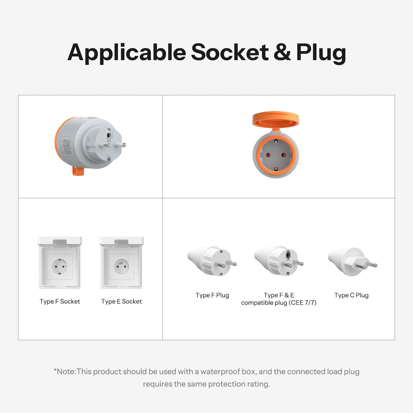 Enchufe Inteligente SONOFF S61s Exterior (Tipo F) Matter Over WiFi | S61STPF-PM-O