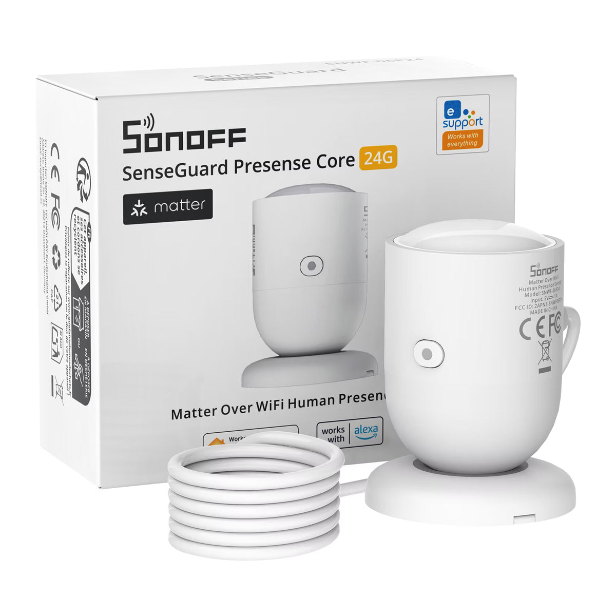 SONOFF SenseGuard Presence Core 24GHz Matter Over WiFi Human Presence Sensor | SNWF-06P24