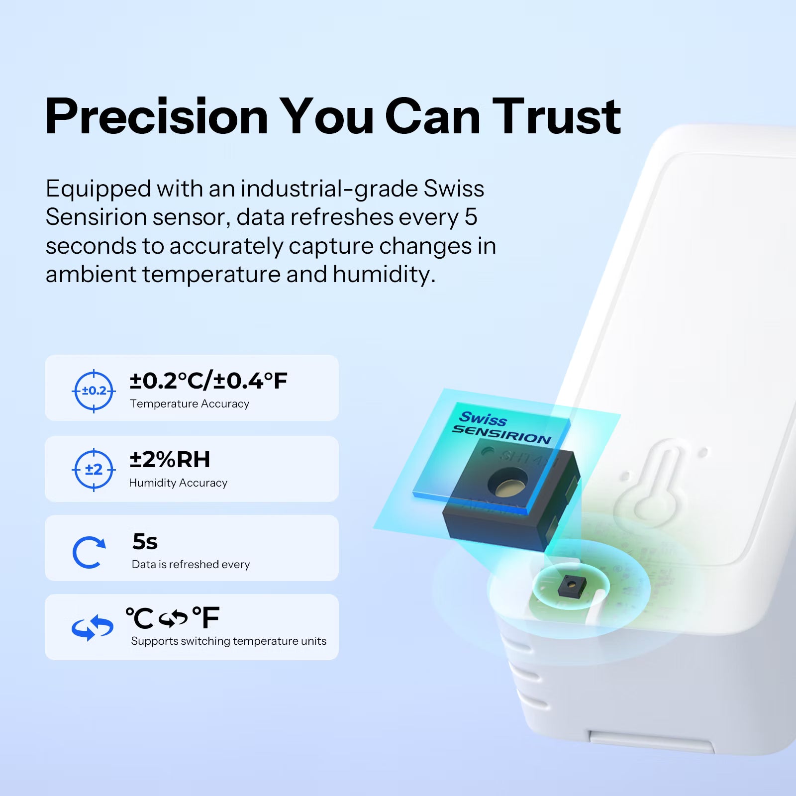 SONOFF AirGuard TH Lite Zigbee Temperatur- und Feuchtigkeitssensor | SNZB-02B