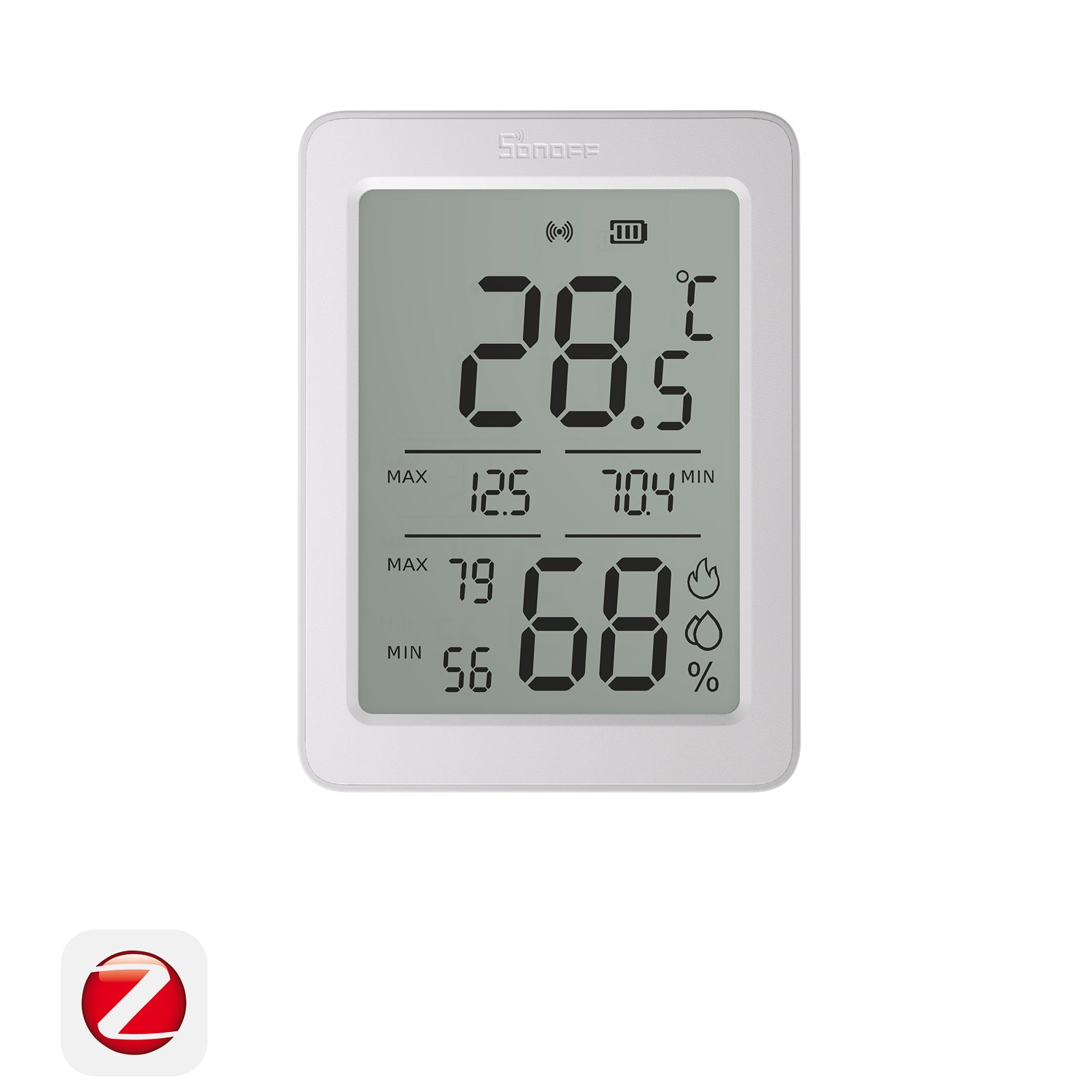 SONOFF AirGuard TH Ecrã LCD de 3,6'' Sensor de Temperatura e Humidade Zigbee | SNZB-02DR2