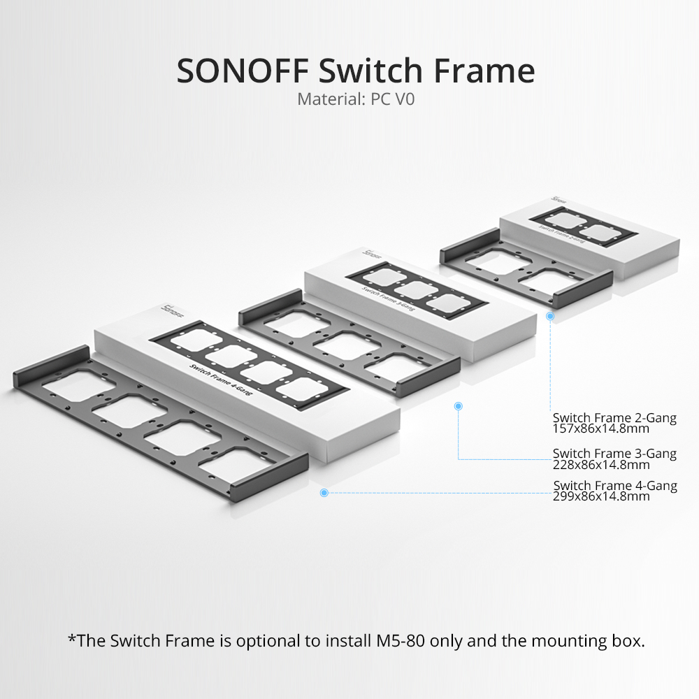 SONOFF SwitchMan Smart Wandschalter M5 Rahmen – 80 Typ