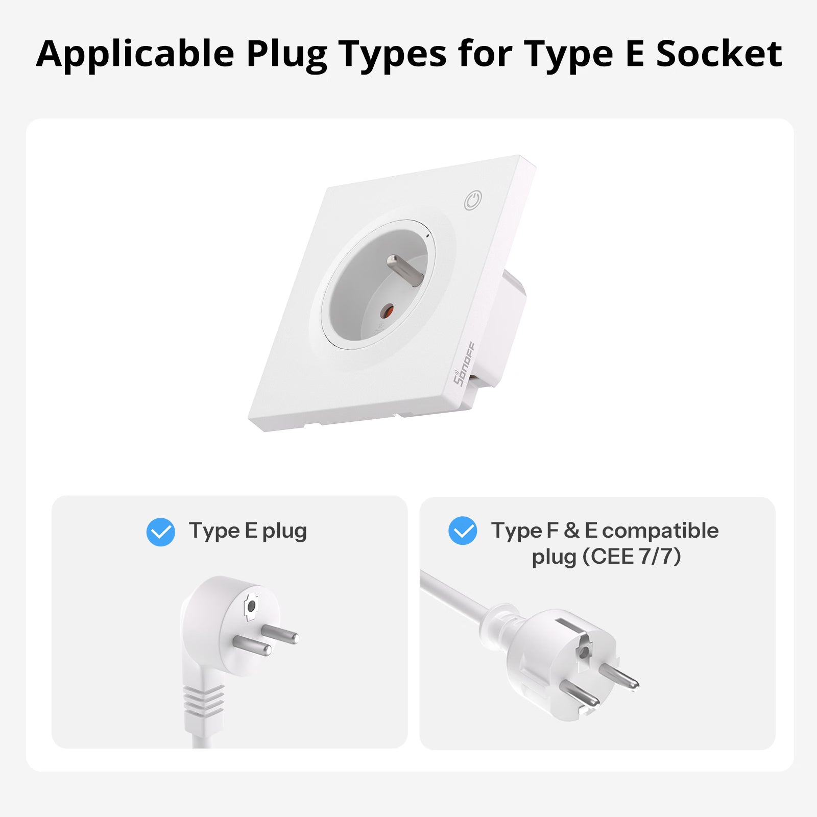 SONOFF Orb Socket Matter Over WiFi Eu Smart Wall Socket - Type E/Type F