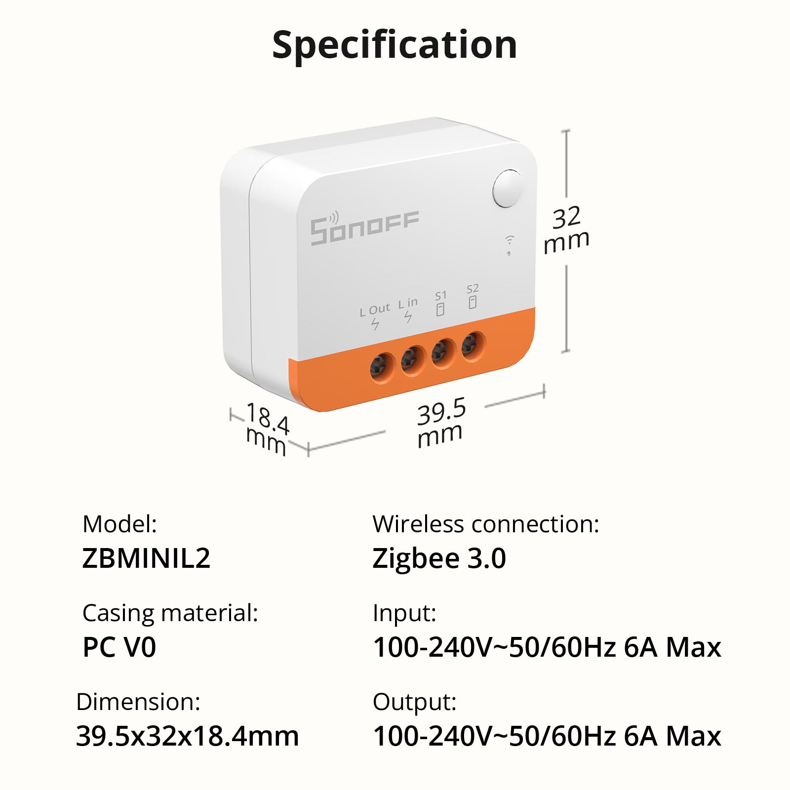 SONOFF ZBMINI Extreme Zigbee Smart-Schalter ZBMINIL2