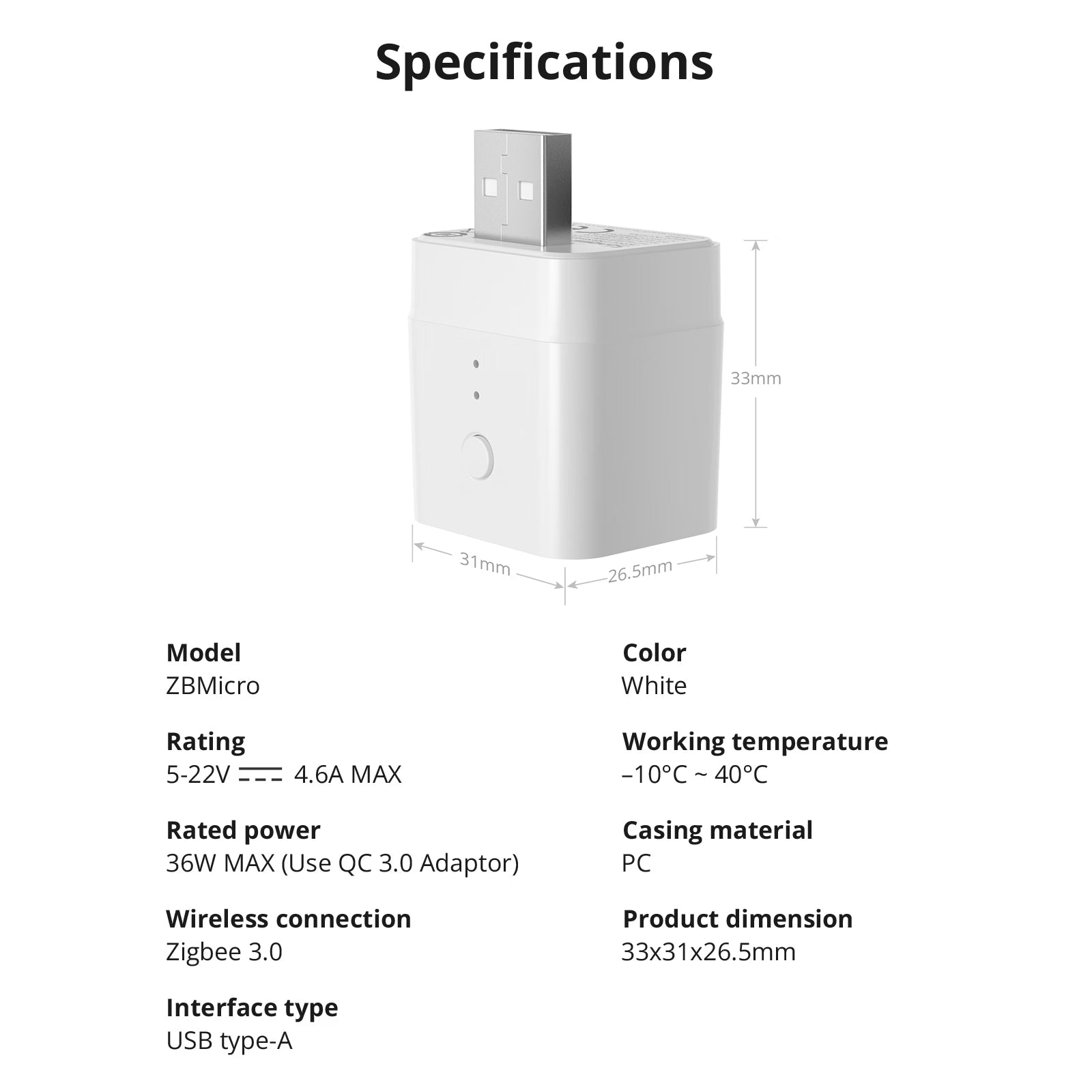 SONOFF Micro Zigbee USB Smart-Adapter