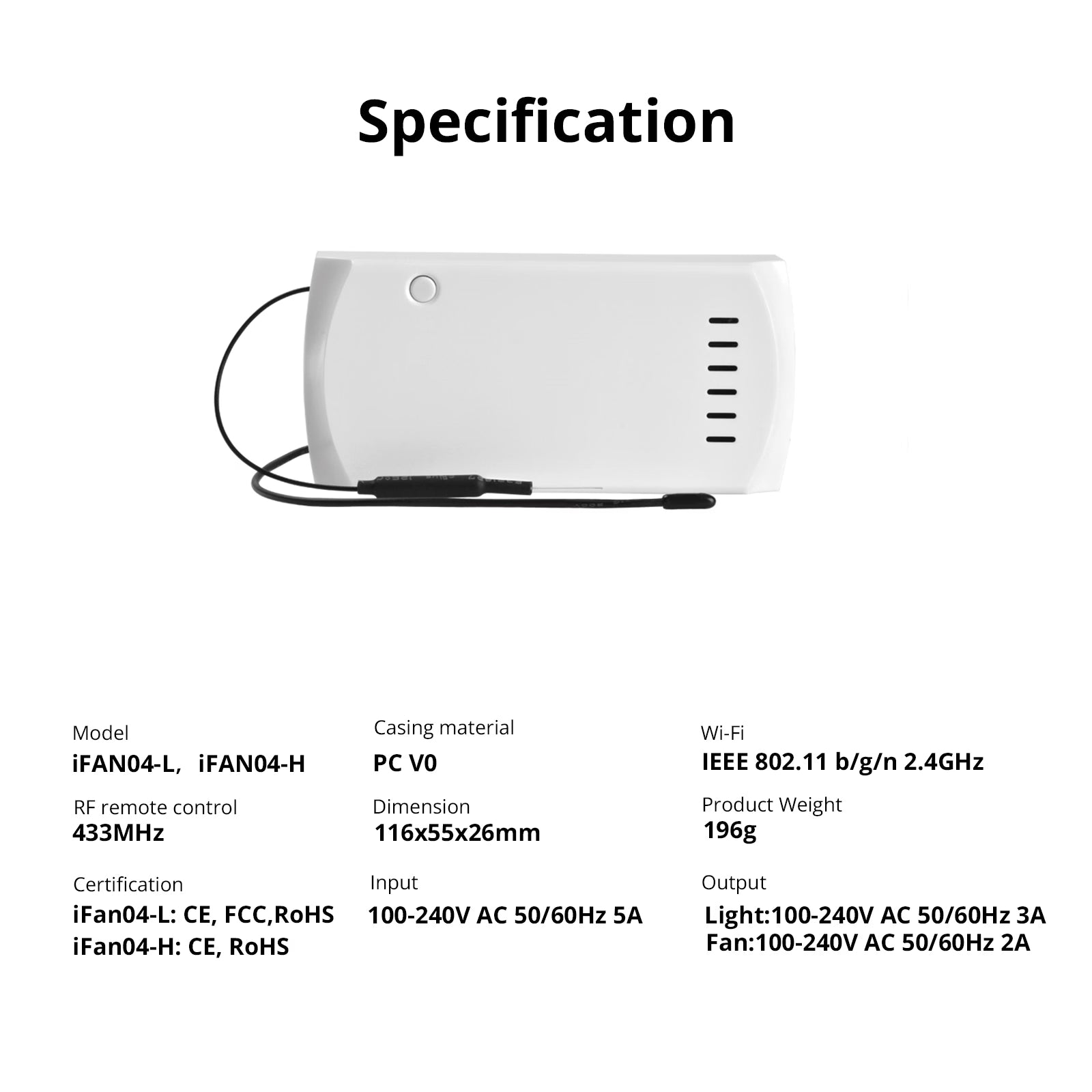 SONOFF iFan04: Wi-Fi Ceiling Fan And Light Controller
