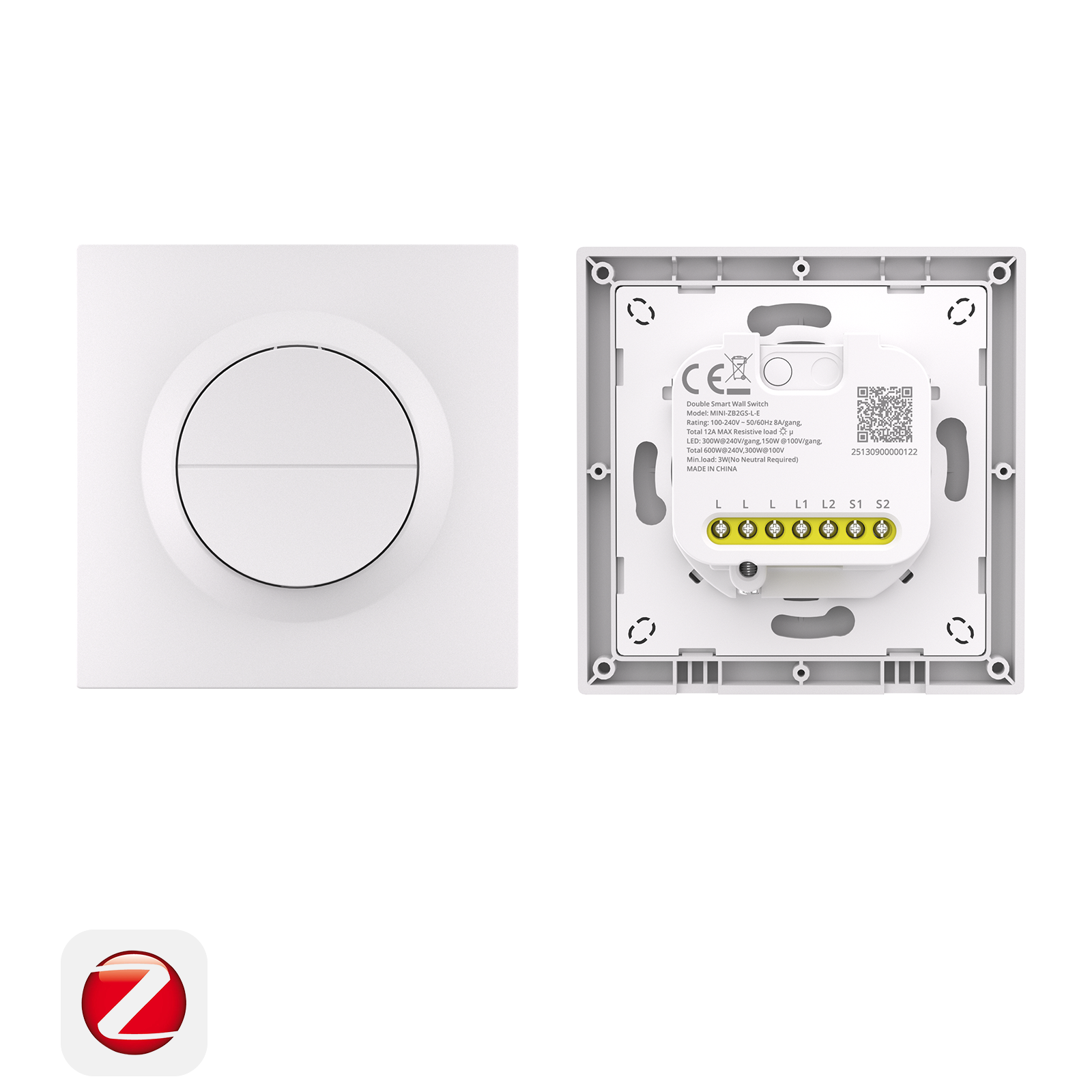 SONOFF Orb-ZBW2L Zigbee Double Smart Wall Switch | MINI-ZB2GS-L-E