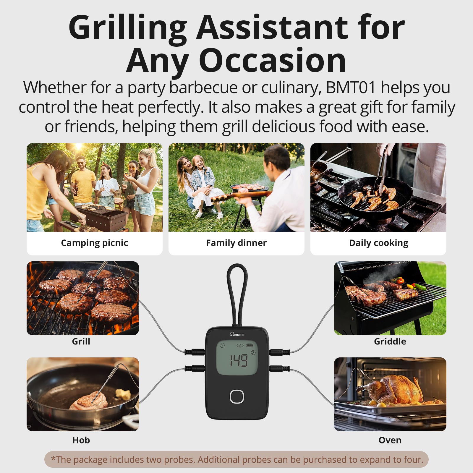 SONOFF Termómetro para carne BBQ | BMT01