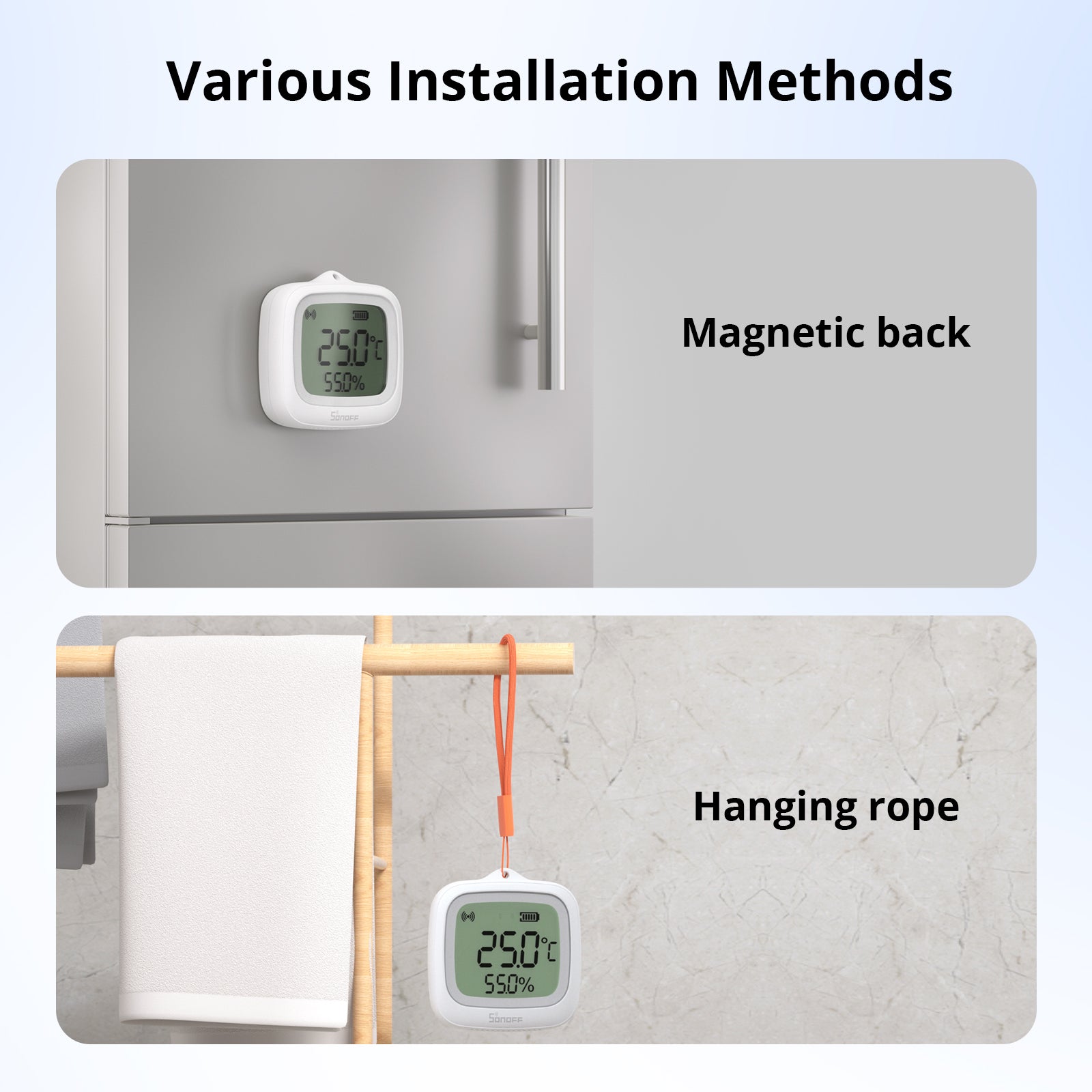 SONOFF SNZB-02WD IP65 Zigbee LCD Smart Temperature Humidity Sensor