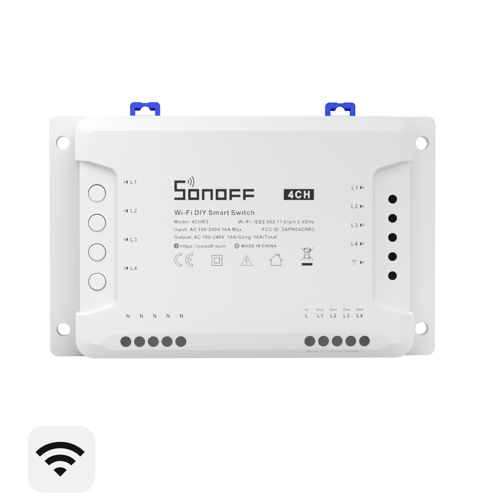 SONOFF 4CHR3 & 4CHPROR3 4-gang Wi-Fi Smart Switch with RF Control