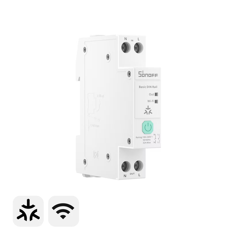 Interrupteur intelligent SONOFF Basic DIN Rail Matter via WiFi | BASIC-1GSP