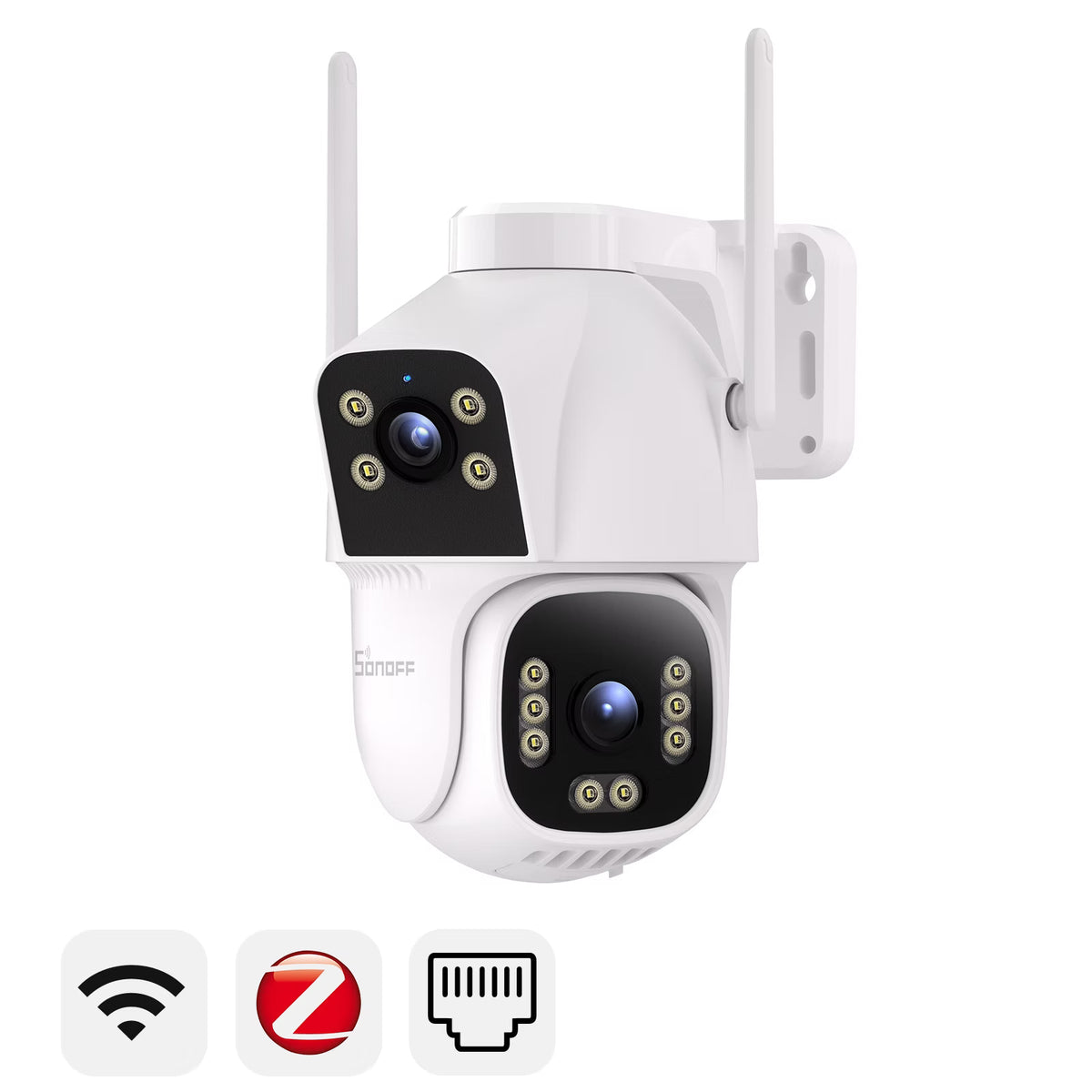 Hub per telecamera di sicurezza intelligente da esterno SONOFF CAM Outdoor DUO a doppio obiettivo | CAM-C44HE
