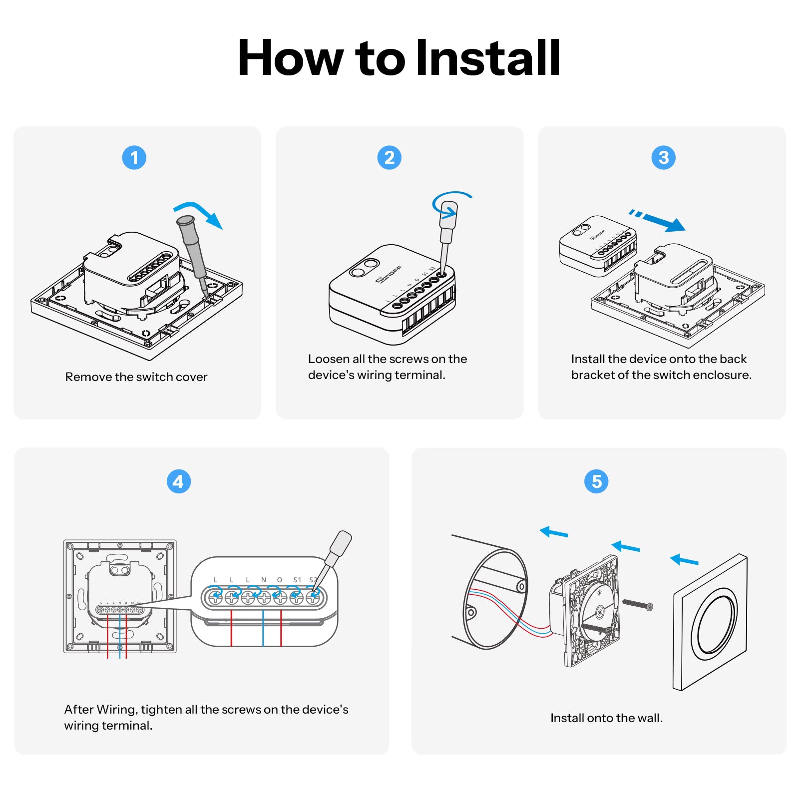 SONOFF Fusion Serie Dimmer Schakelaar Behuizing | EDIM