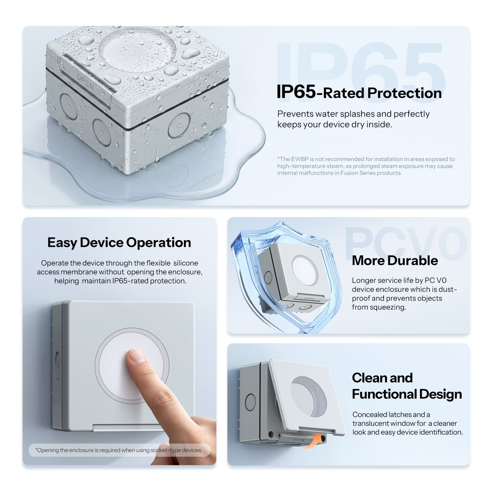 Caixa Impermeável para Exterior SONOFF Fusion Series IP65 | EWPB