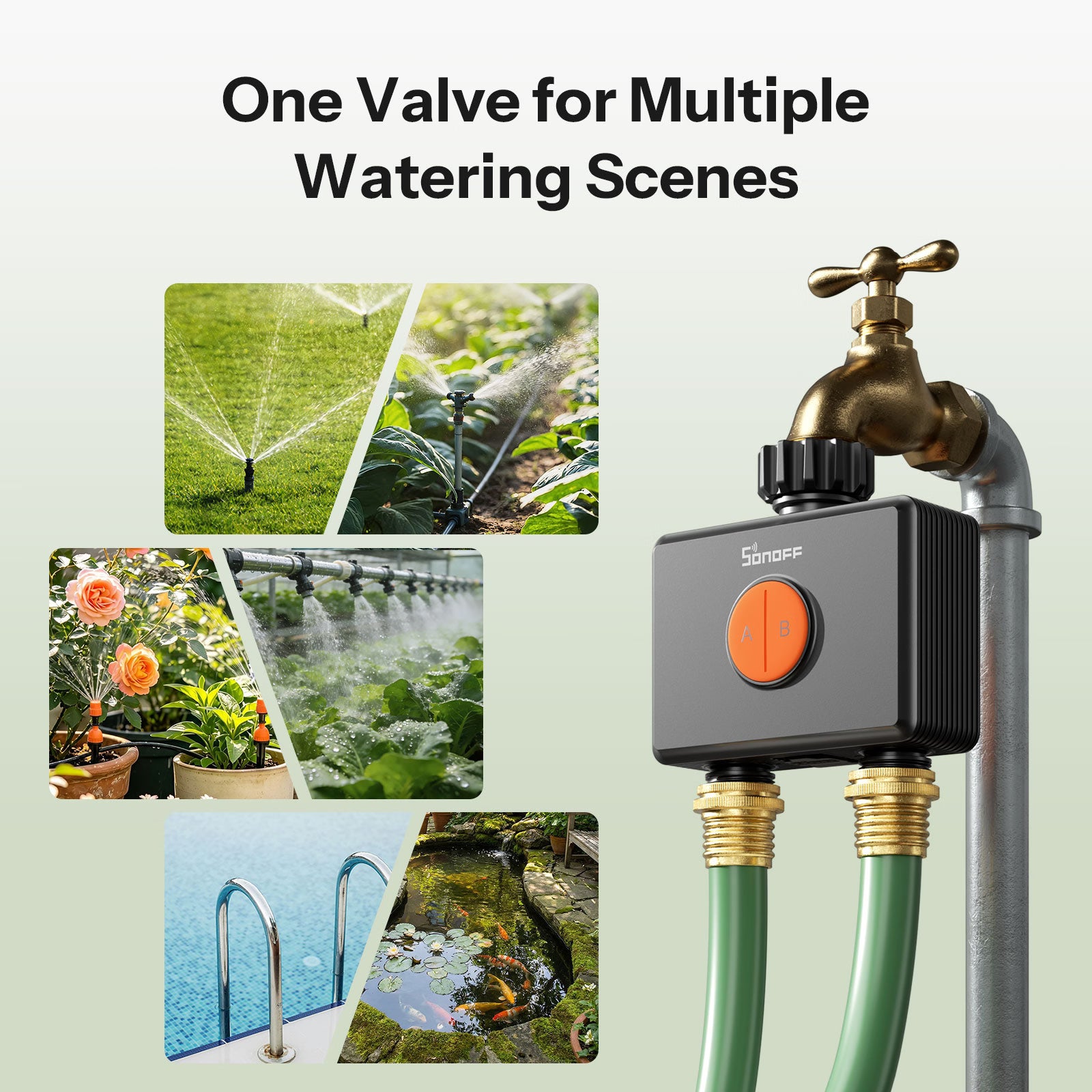 [Pre-Order] SONOFF Hydro DUO Dual-Channel Zigbee Smart Water Valve With Flow Meter | SWV-ZF2E/SWV-ZF2U