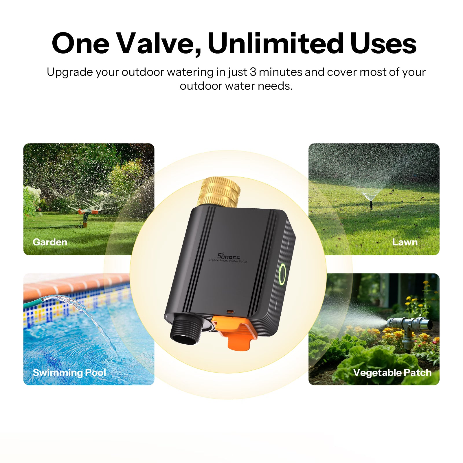 [Pre-order] SONOFF Hydro Serie Hydro ONE Zigbee Slimme Waterklep Met Flowmeter | SWV-ZFU/SWV-ZFE