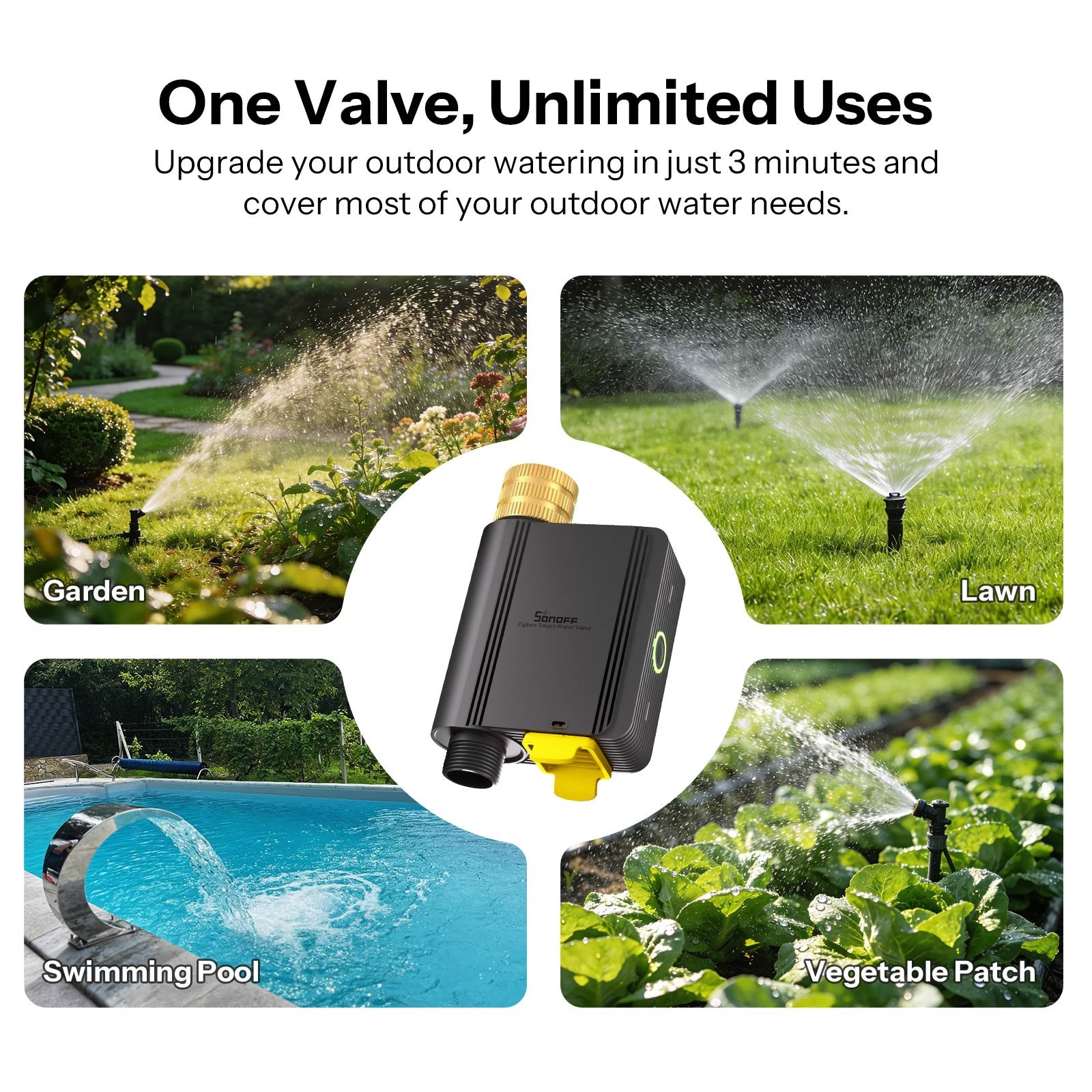 [Pre-order] SONOFF Hydro Serie Hydro ONE Lite Zigbee Slimme Waterklep Zonder Flowmeter | SWV-ZNU/SWV-ZNE