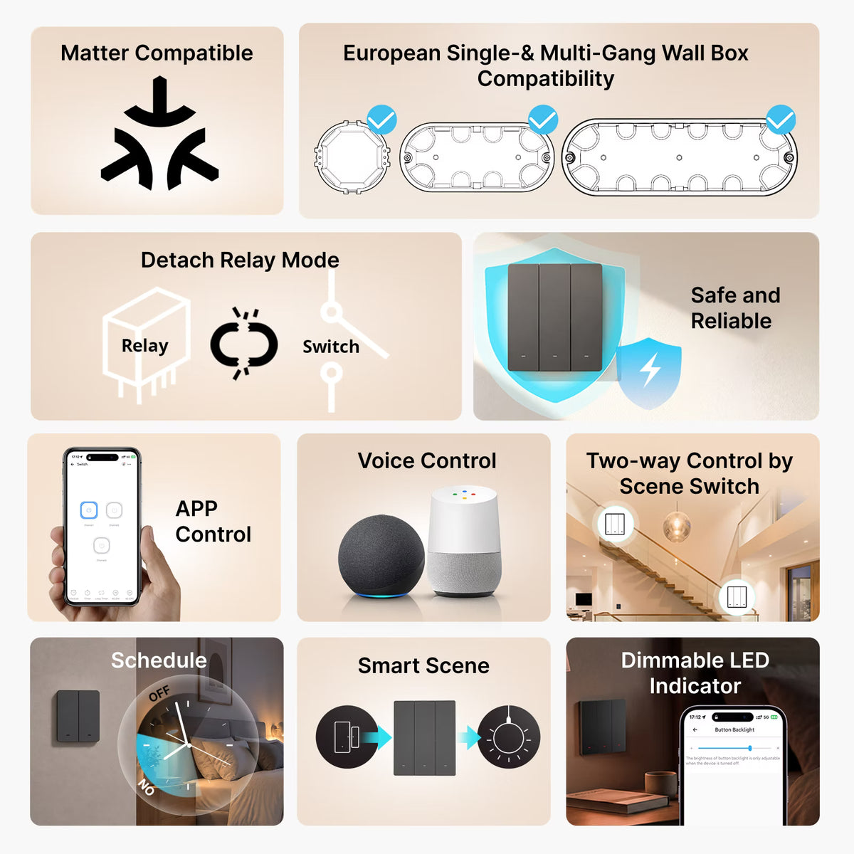 SONOFF SwitchMan Matter Over WiFi Smart Wall Switch | M5 Matter 80 Type