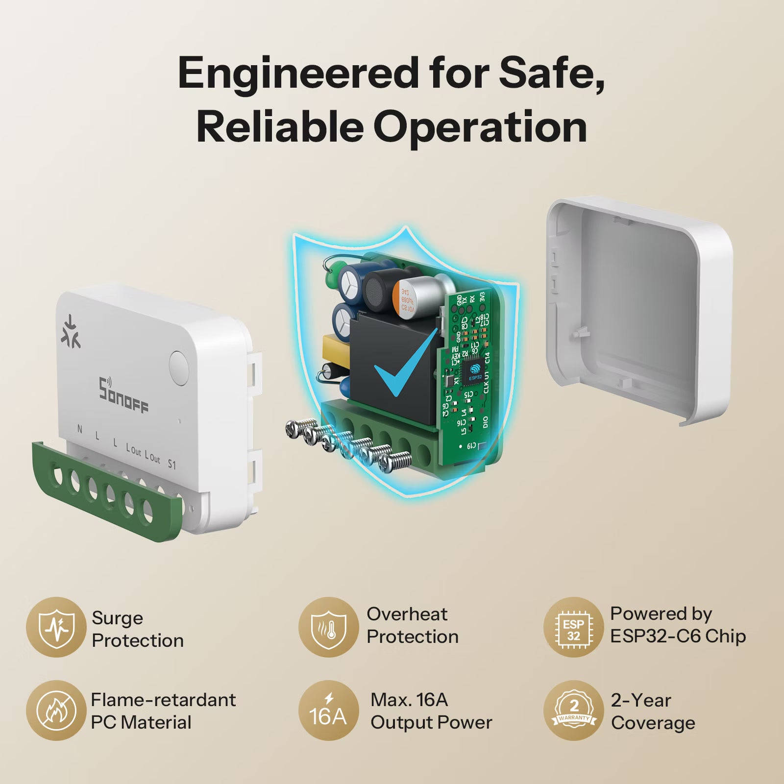 SONOFF MINI ONE PM Matter-über-WLAN-Smart-Schalter | MINI-1GSP