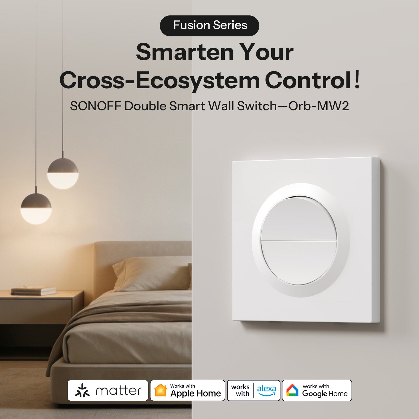 SONOFF Orb-MW2 Matter Over WiFi Double Smart Wall Switch | MINI-2GS-E