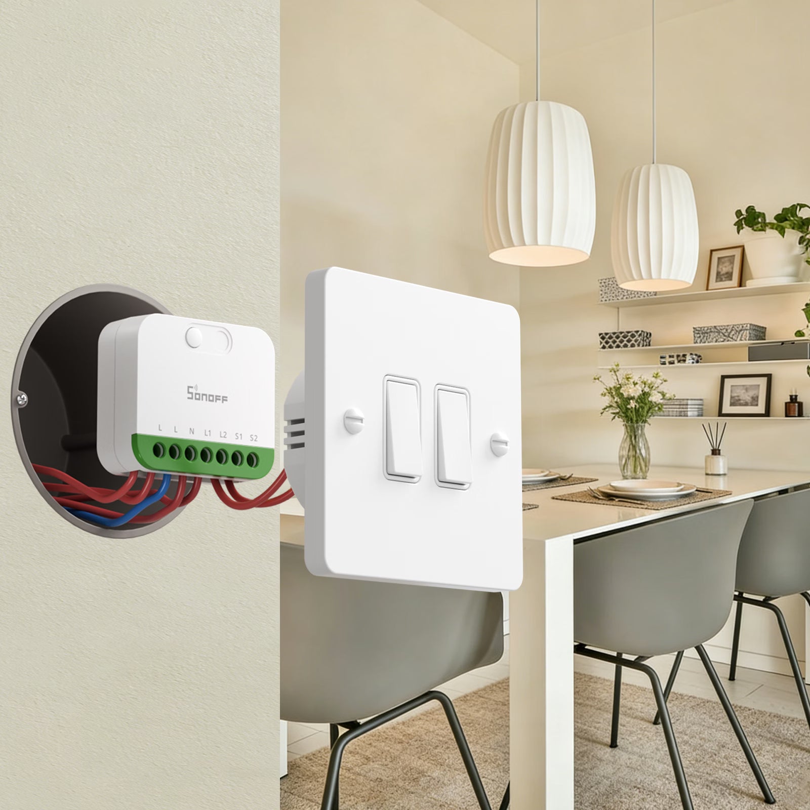SONOFF MINI DUO 2-Gang Matter Over WiFi Smart Switch | MINI-2GS