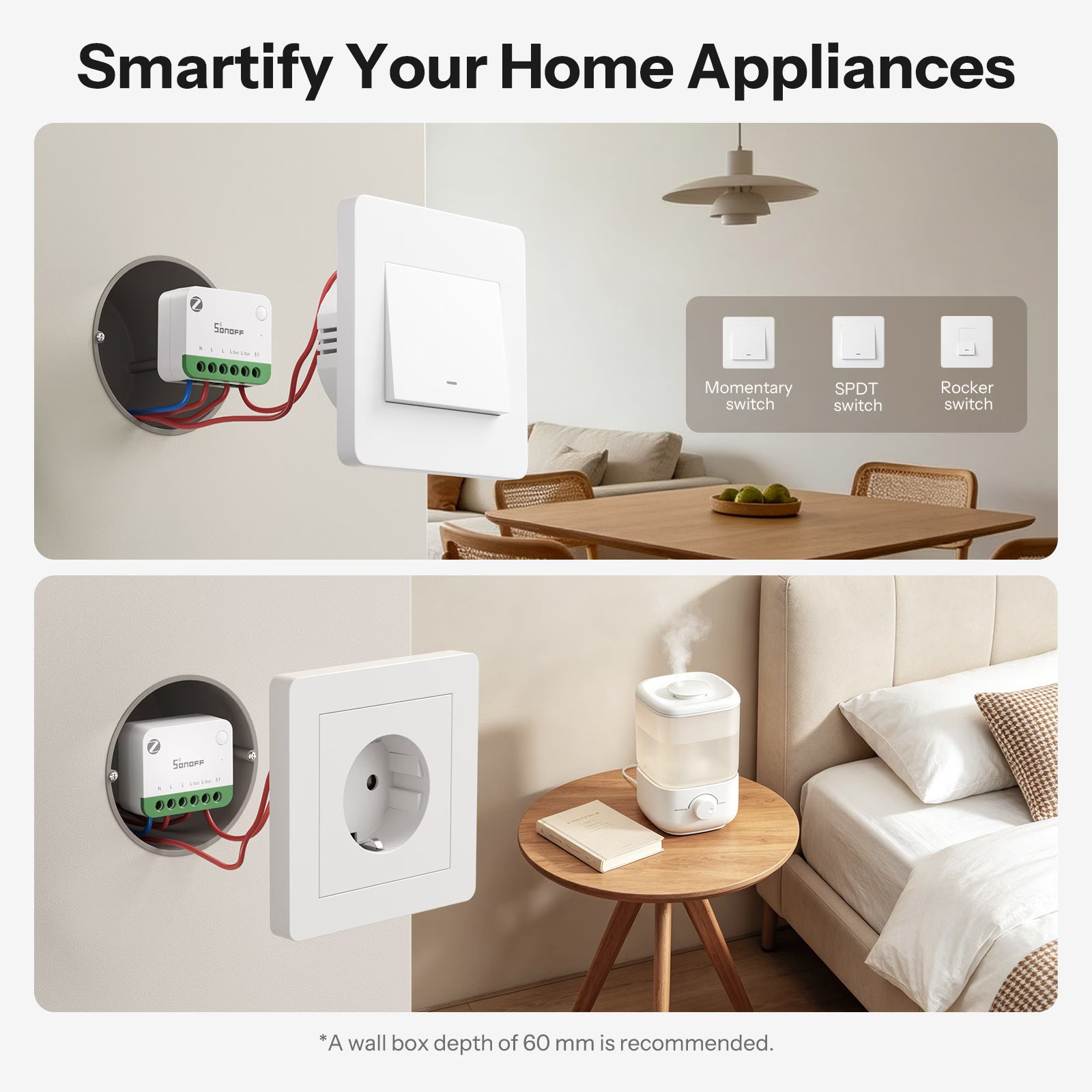 Interrupteur intelligent SONOFF MINI ONE PM Zigbee | MINI-ZB1GSP