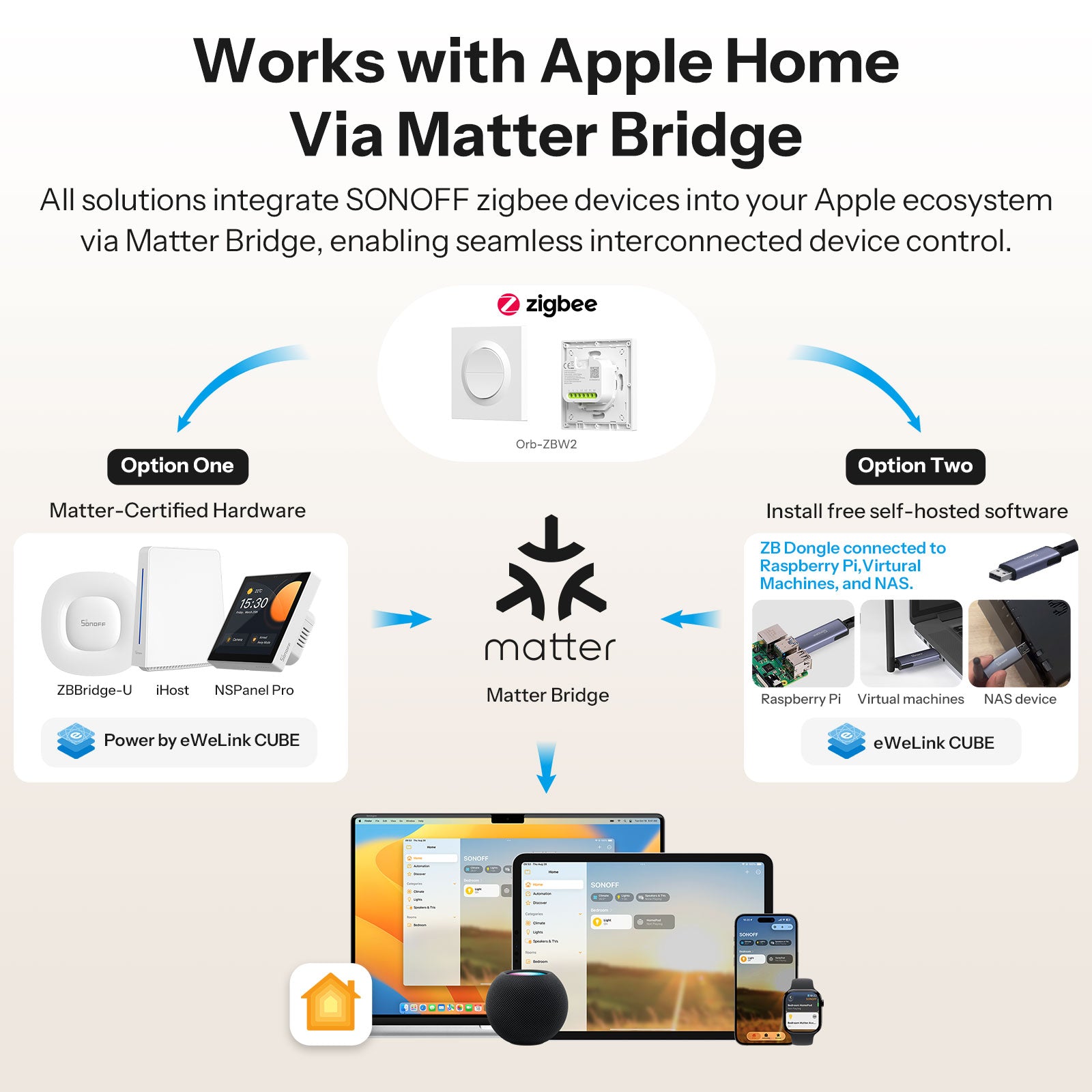 SONOFF Orb-ZBW2 Zigbee Double Smart Wall Switch | MINI-ZB2GS-E