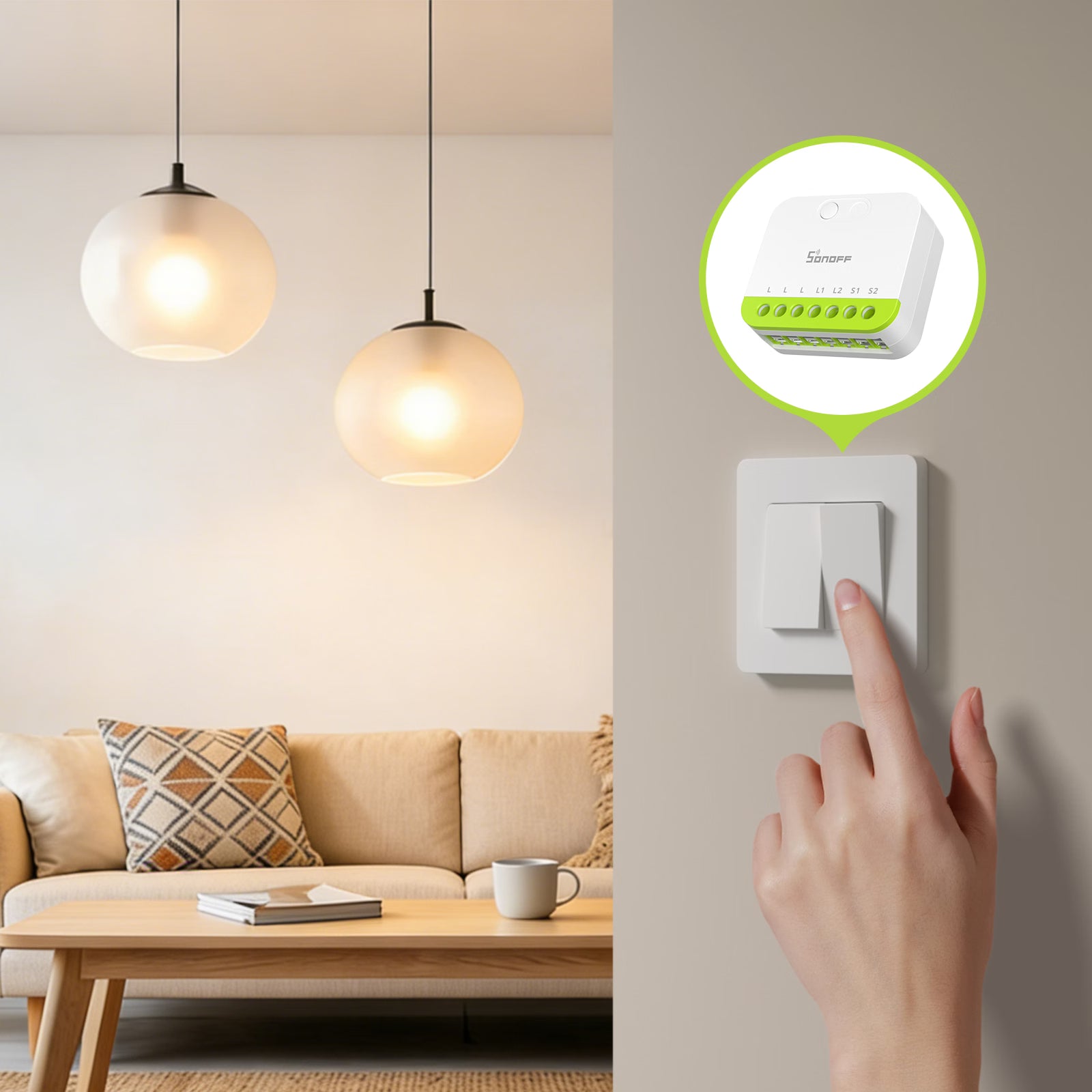 SONOFF MINI DUO 2-Gang Zigbee Smart Switch | MINI-ZB2GS