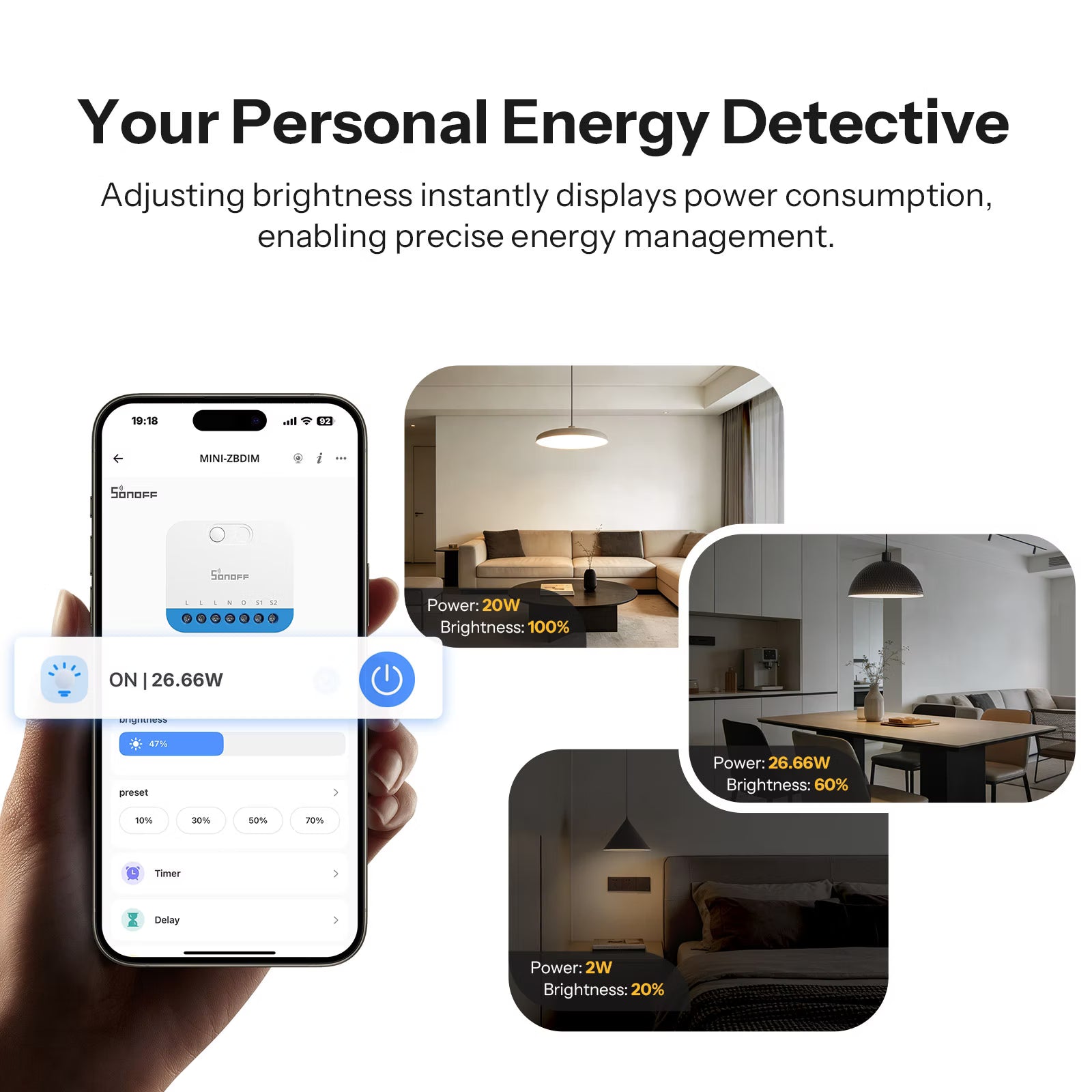 SONOFF MINI Extreme Zigbee Dimmer Switch | MINI-ZBDIM