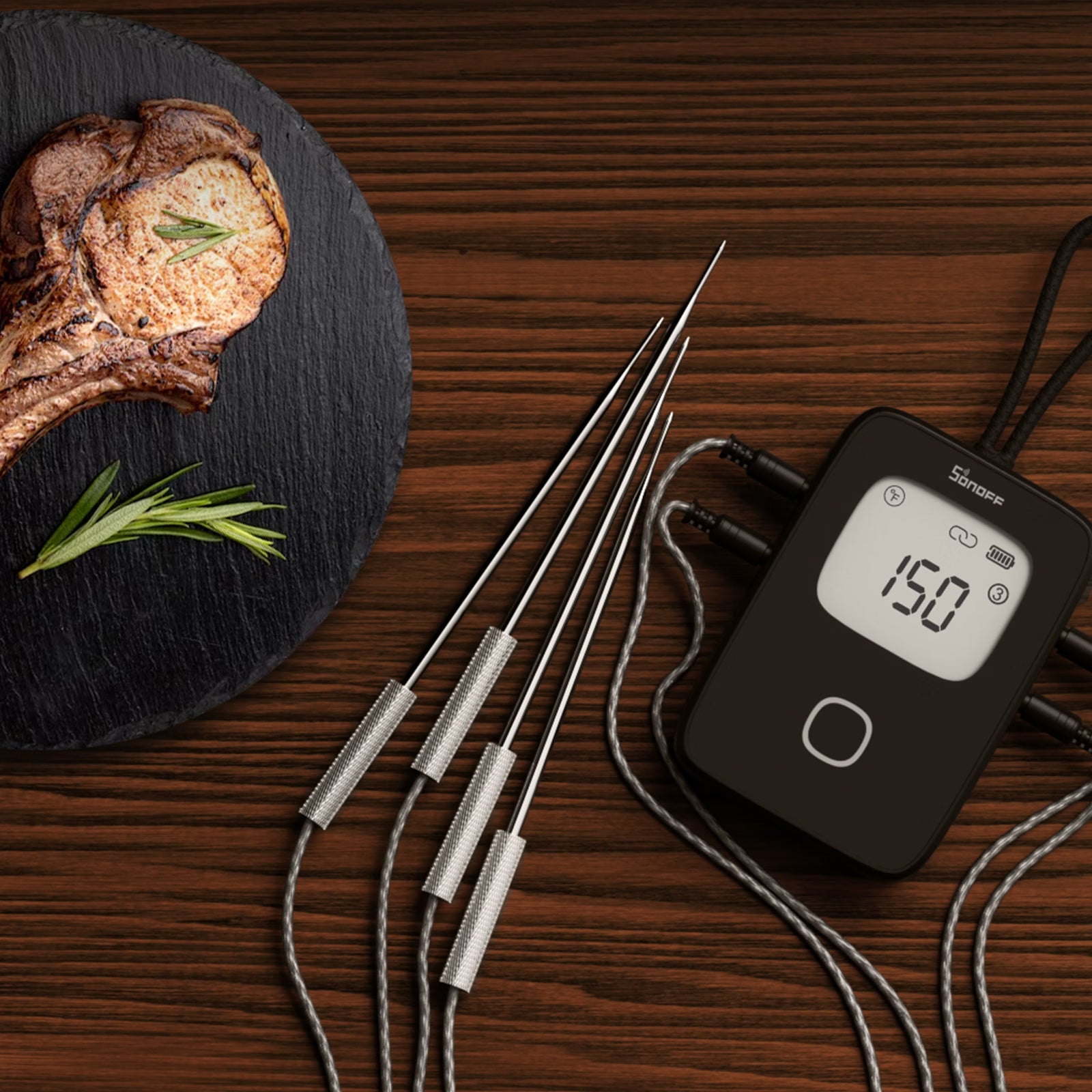 SONOFF BBQ Termometro per Carne Sonda Sensore | MPS01 (2 Pacchi)