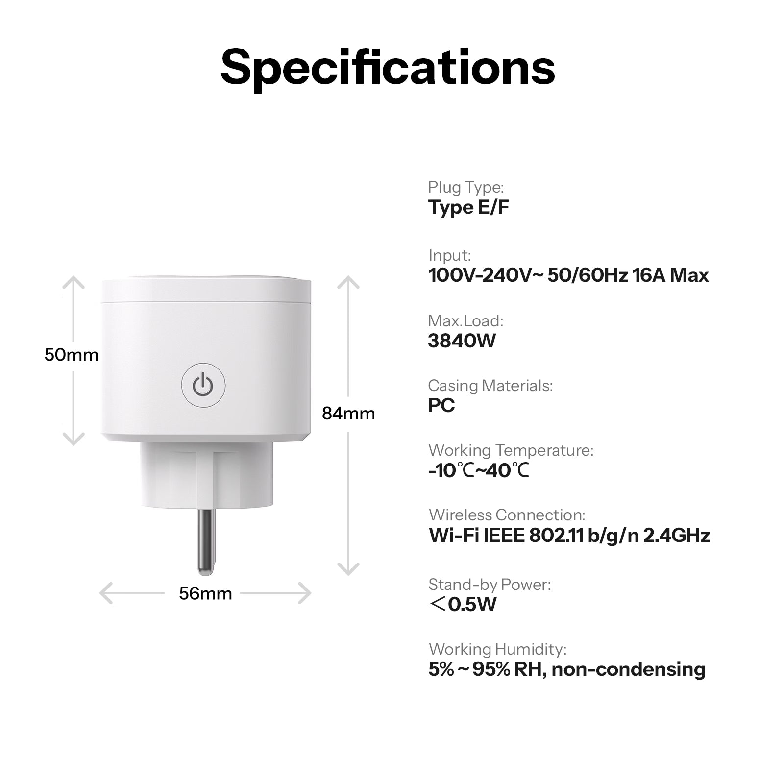 Prise intelligente SONOFF iPlug Gen2 S61s Matter Over WiFi | S61STPF