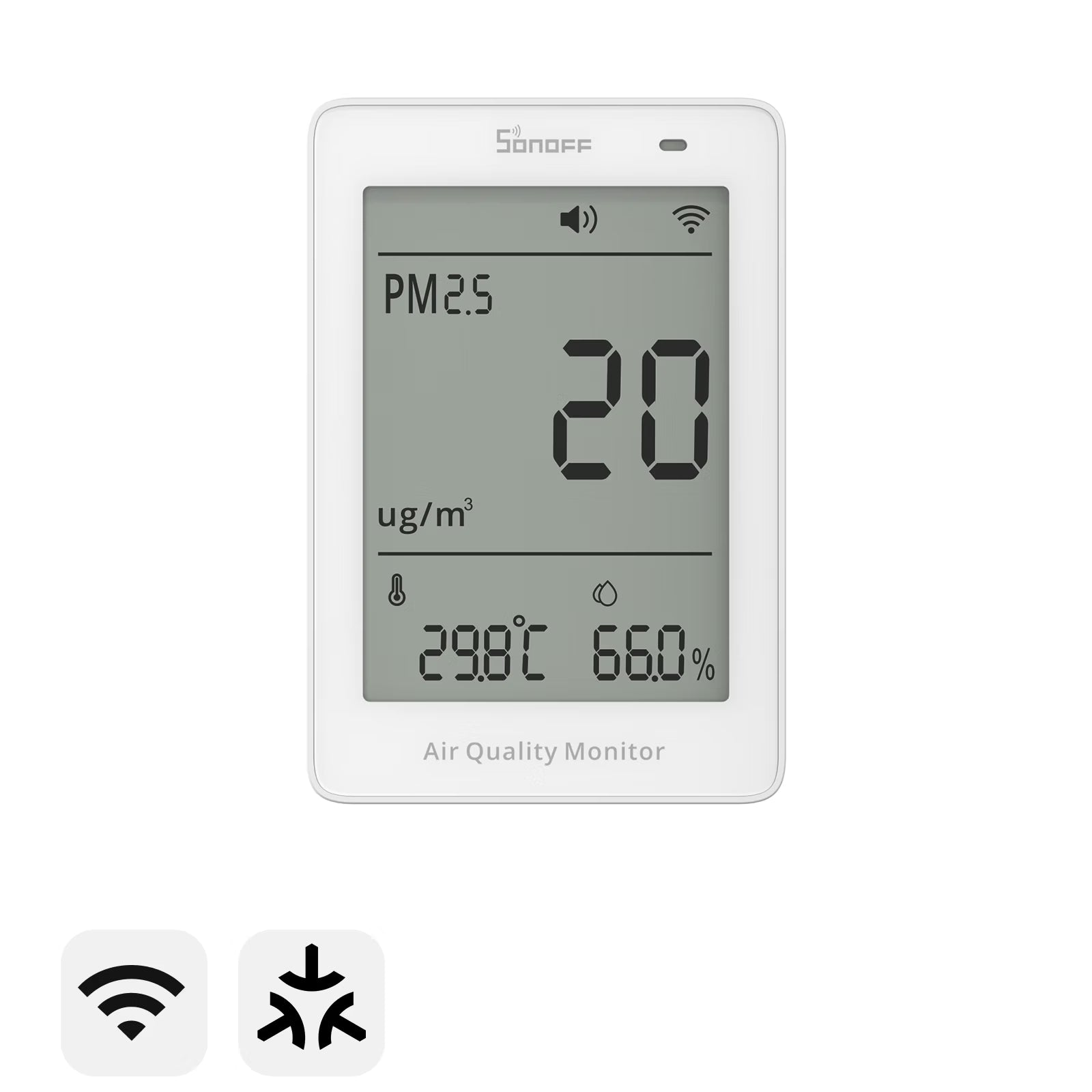 SONOFF AirGuard PM2.5/PM10 Matter Over Wi-Fi  Air Quality Monitor | SAWF-07P