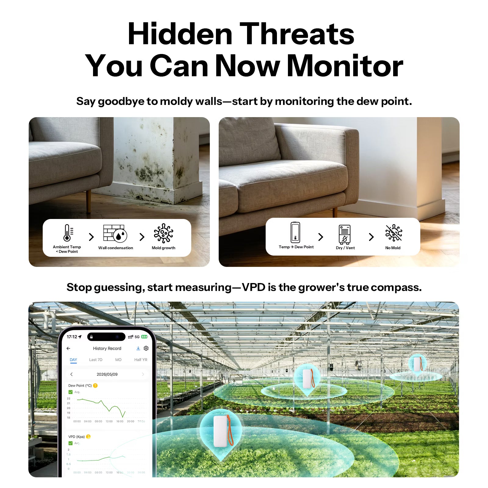Sensor de Temperatura e Humidade SONOFF AirGuard TH Lite Zigbee | SNZB-02B