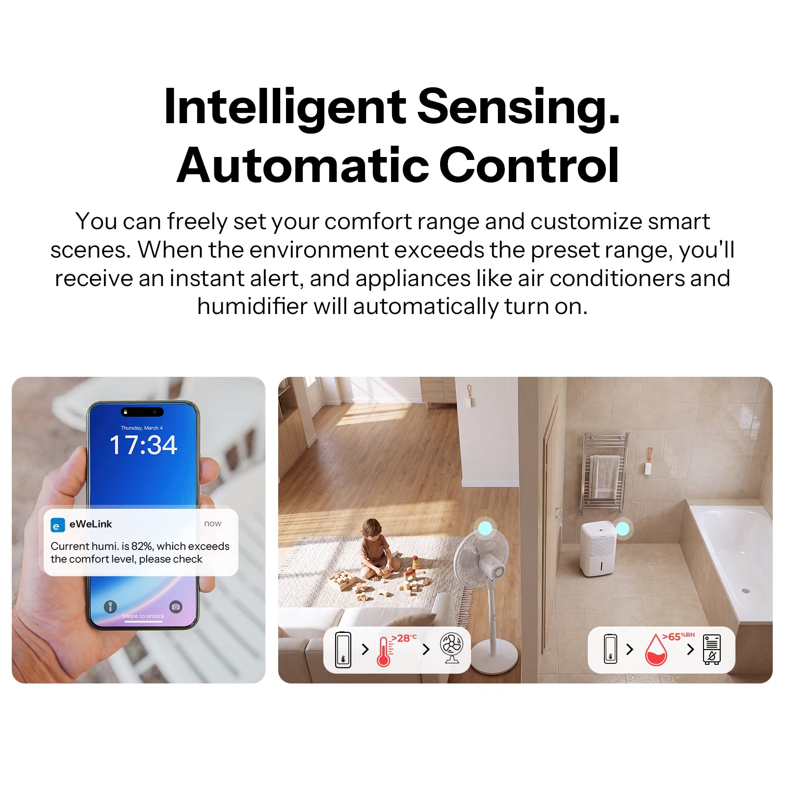 Sensor de Temperatura e Humidade SONOFF AirGuard TH Lite Zigbee | SNZB-02B
