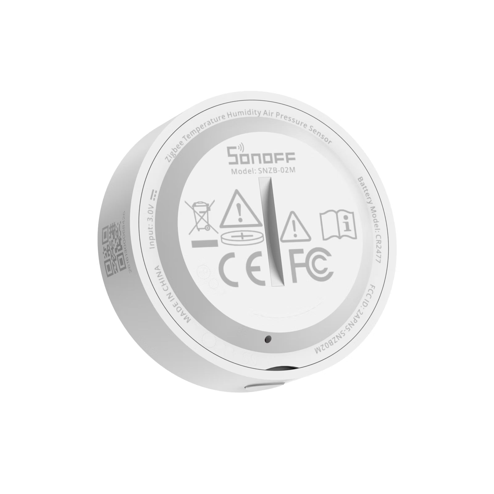 Capteur de température, humidité et pression atmosphérique SONOFF AirGuard TH Zigbee | SNZB-02M