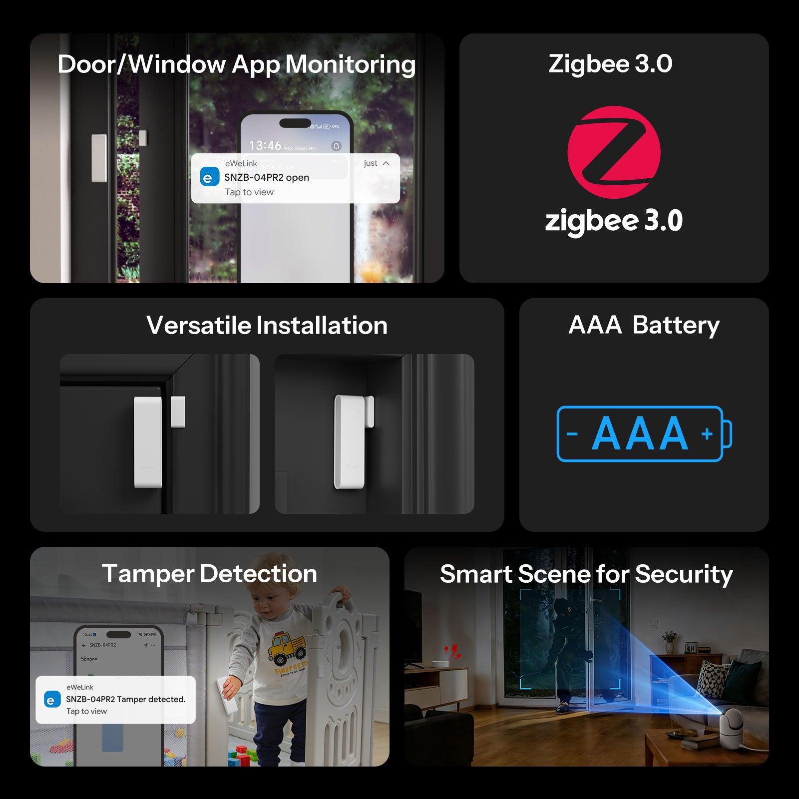 SONOFF SenseGuard DW Gen2 Zigbee Smart Door/Window Sensor | SNZB-04PR2