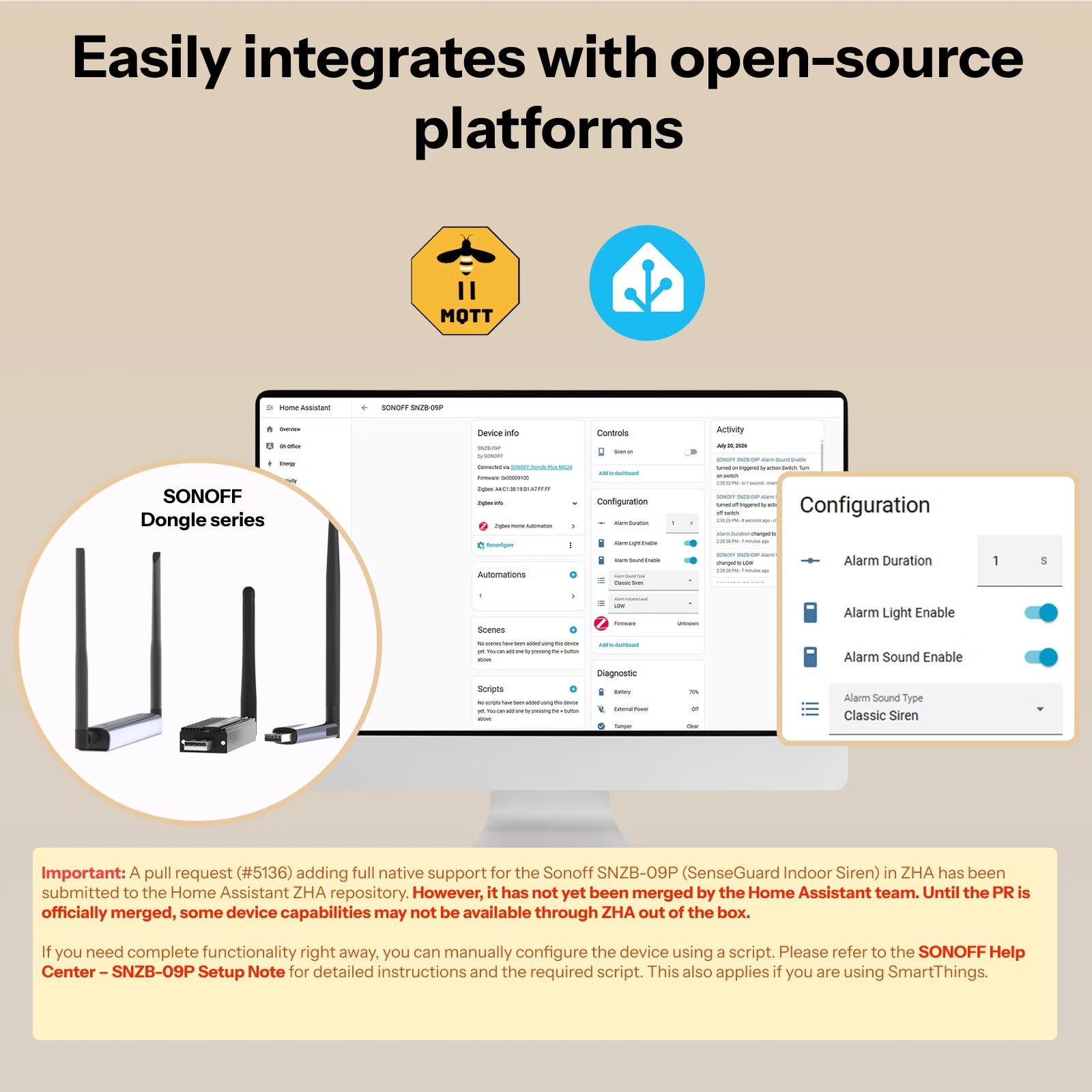 SONOFF Zigbee SenseGuard Indoor Siren | SNZB-09P