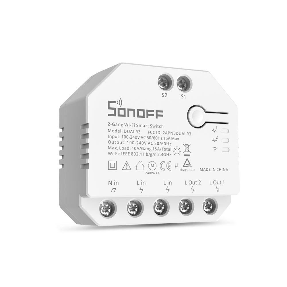 SONOFF DUALR3/DUALR3 Lite Dual-Relais Zwei-Wege-Leistungsmessung Smart Switch